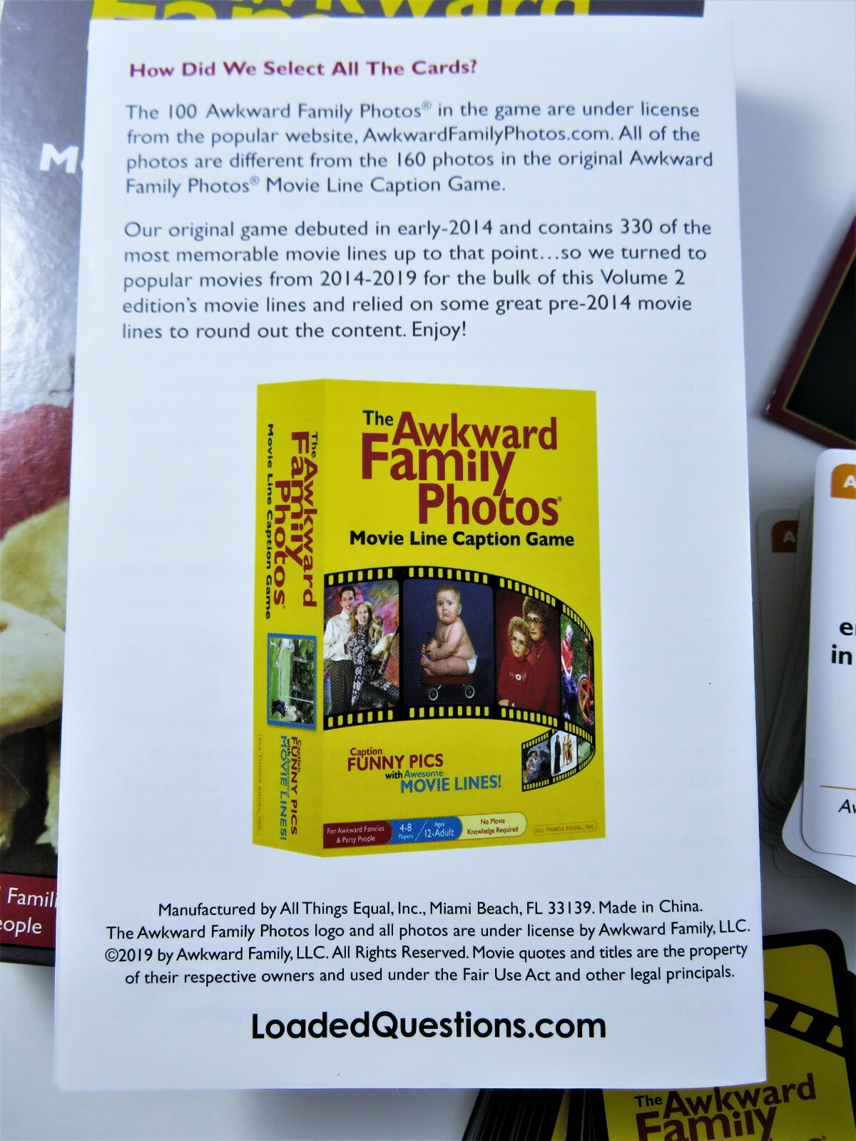 The Awkward Family Photos Party Game Vol. 2 Movie Line Captions Ages 12 To Adult