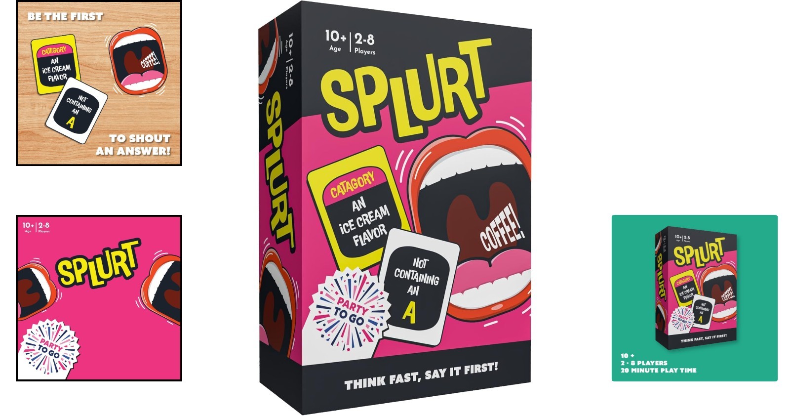 Splurt! – Fast-Paced Party Game for Ages 10+, 2-8 Players – Improve Vocabulary
