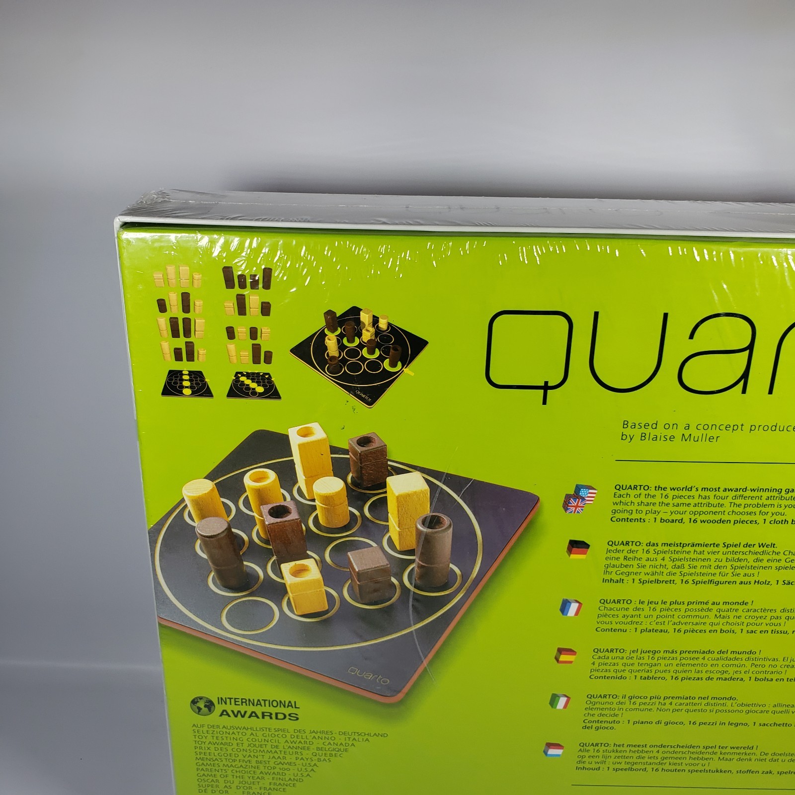 New Quarto Two-Player Abstract Strategy Board Game Blaise Muller GiGamic Sealed