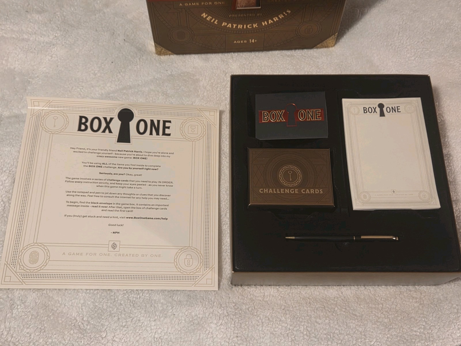 Neil Patrick Harris ‘Box One’ Strategy Game New Open Box Sealed Cards