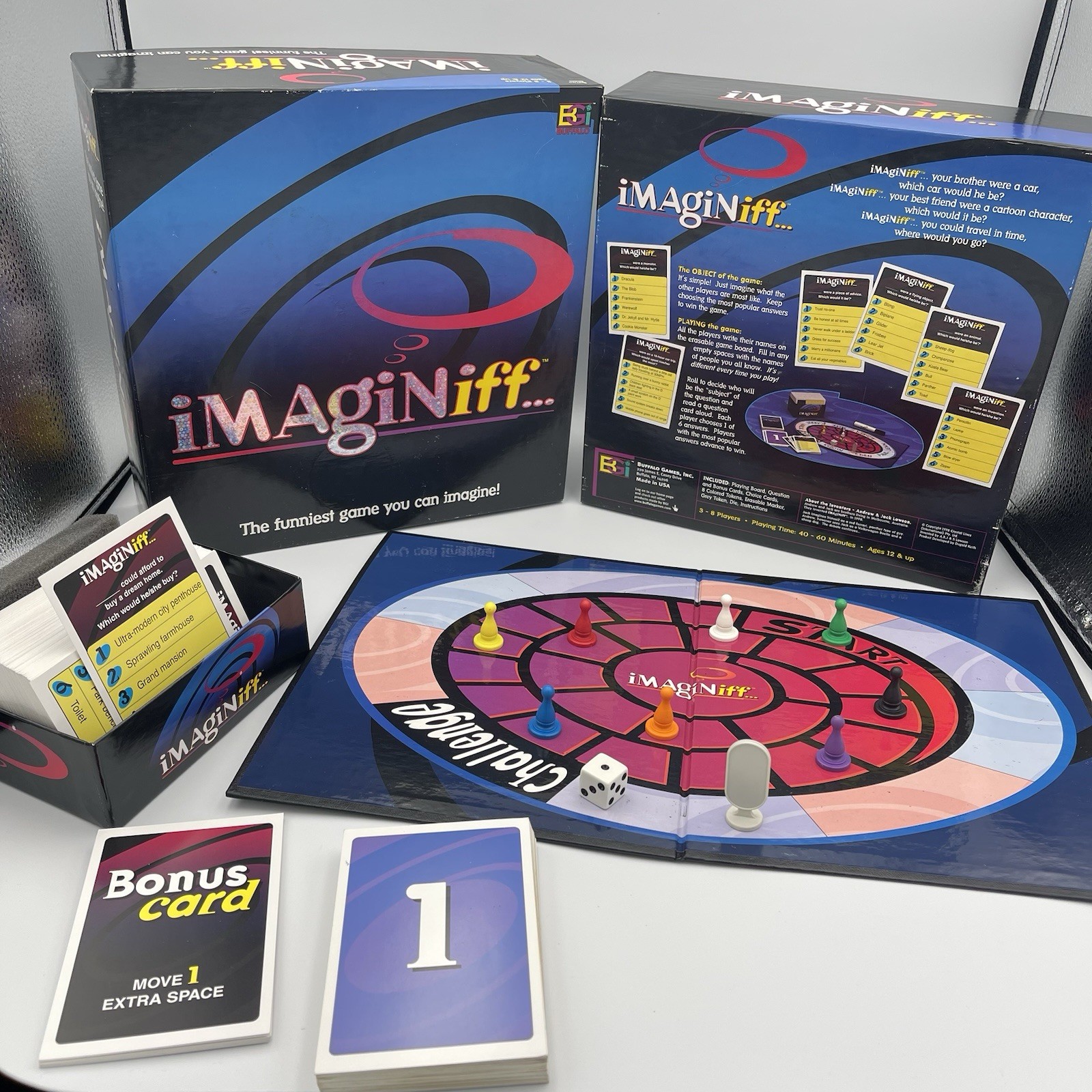 Imaginiff Board Game Buffalo Games 1998 Complete All Pieces Award Winning Game