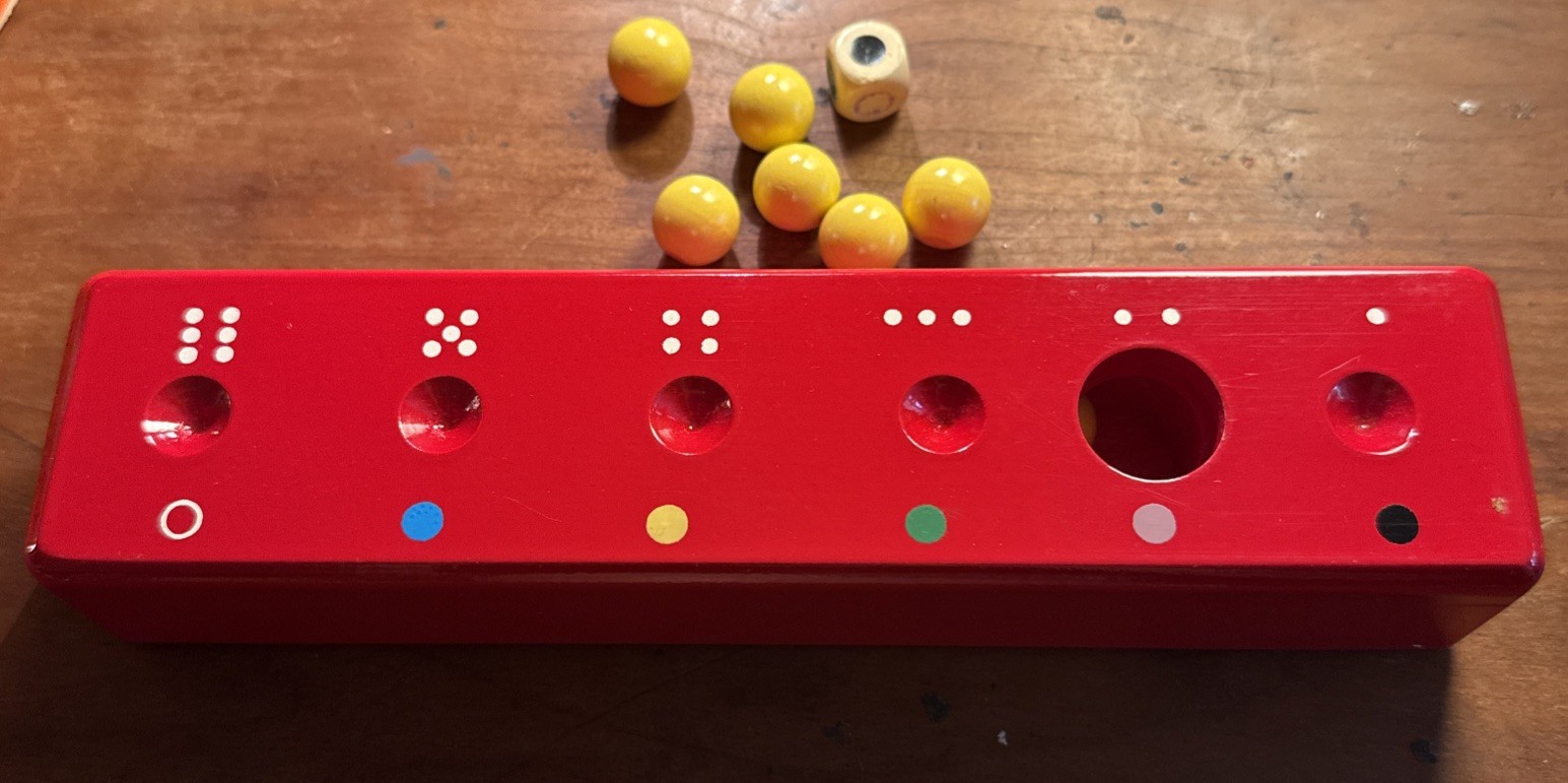 Vintage BRIO KULBANK DICE GAME KUGEL-SPIEL Game with Box HAS DICE/BALLS- Sweden