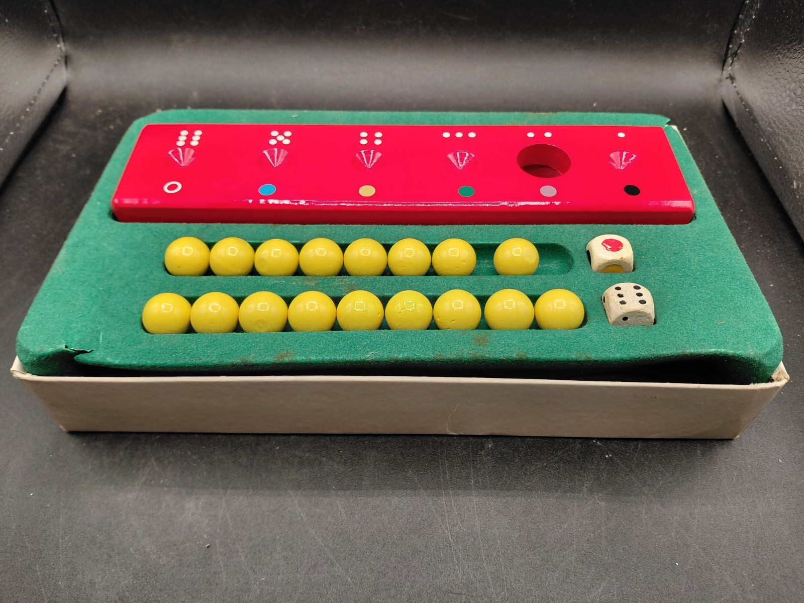 Vintage Brio Of Sweeden KULBANK Dice Game Ball Bank Kugel-Spiel Jeu De Boulles