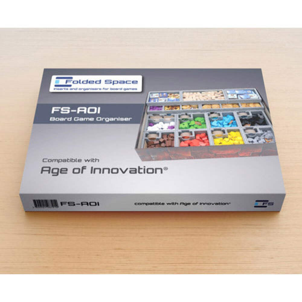 Folded Space Game Inserts for Age of Innovation Board Game Organized Setup