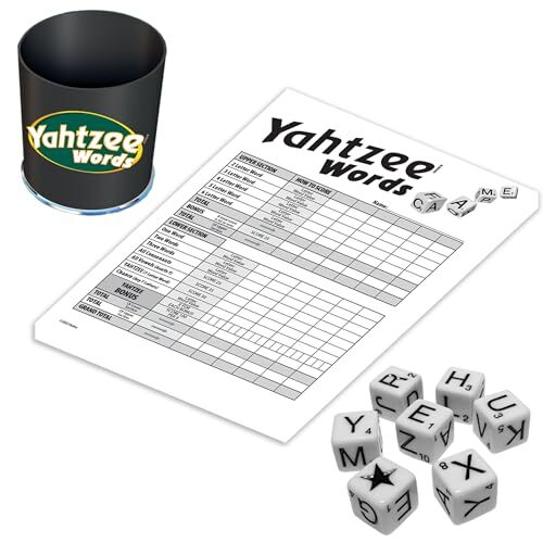 Yahtzee Words Game 1980s Classic Word Building 7 Letter Dice Fun for Ages 8+