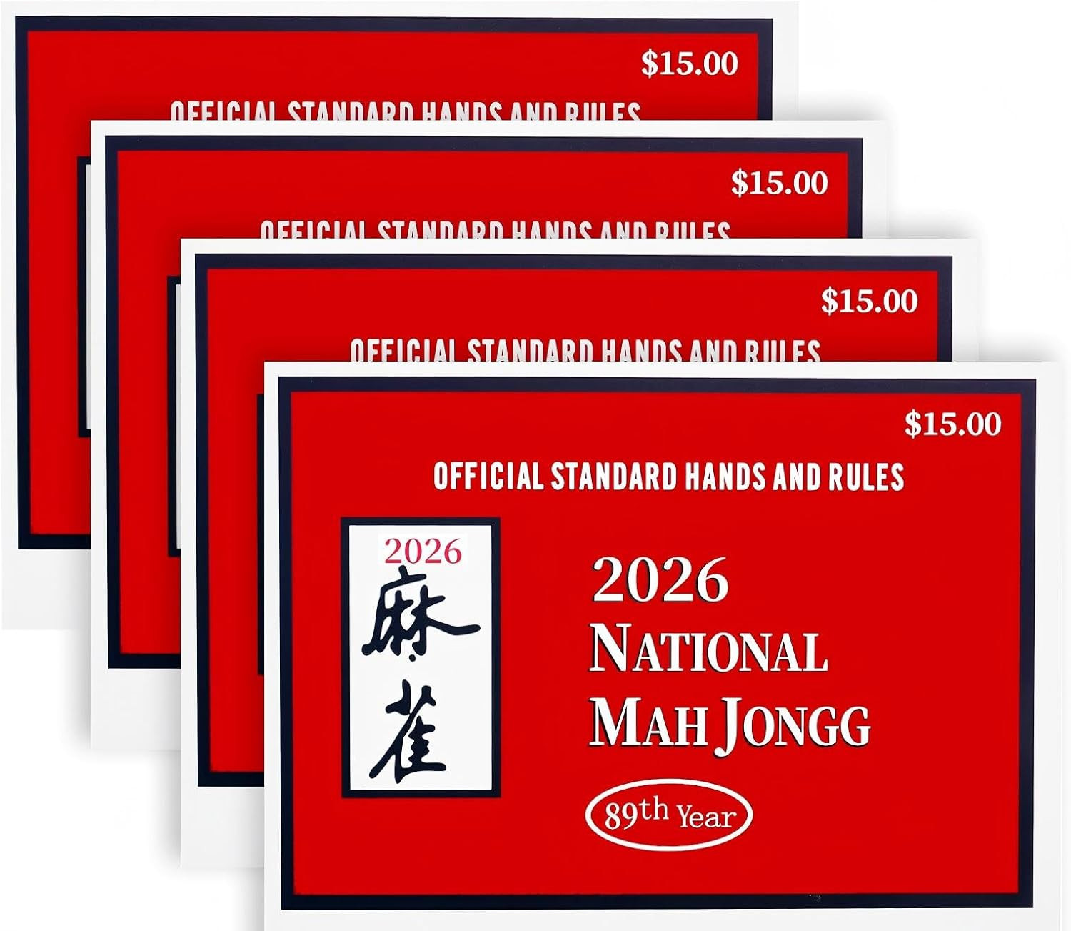 2026 NMJL Mah Jong Card Official Revision – Large Size – 4 Pcs