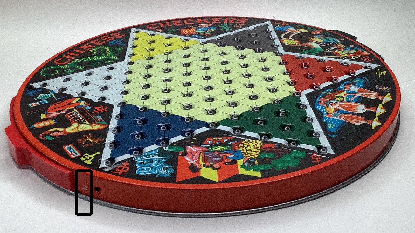Vintage 1977 Chinese Checkers & Regular Checkers Deluxe Tin Board Game by Steven
