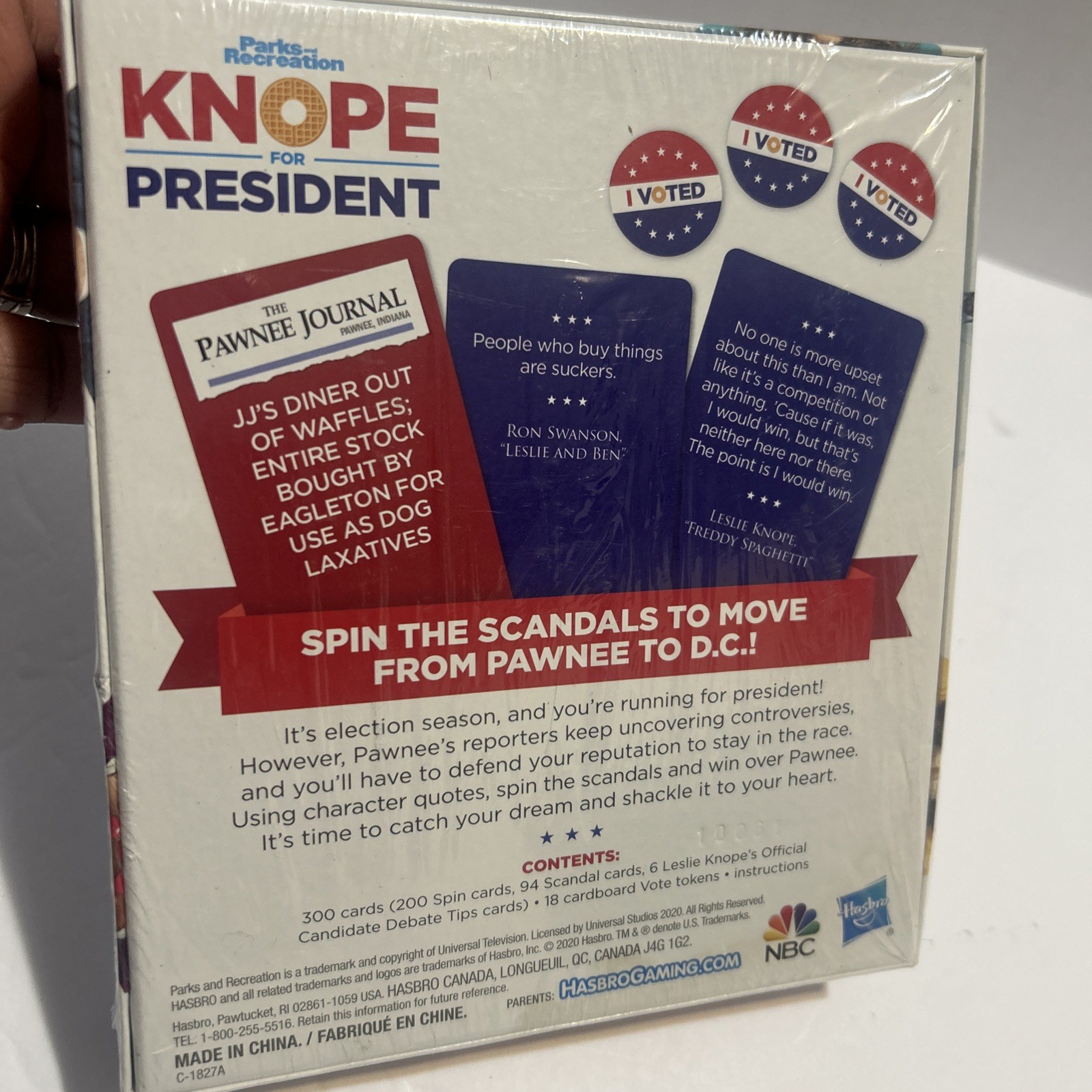 Knope for President – Parks and Recreation (Hasbro, 2020) Party Card Game