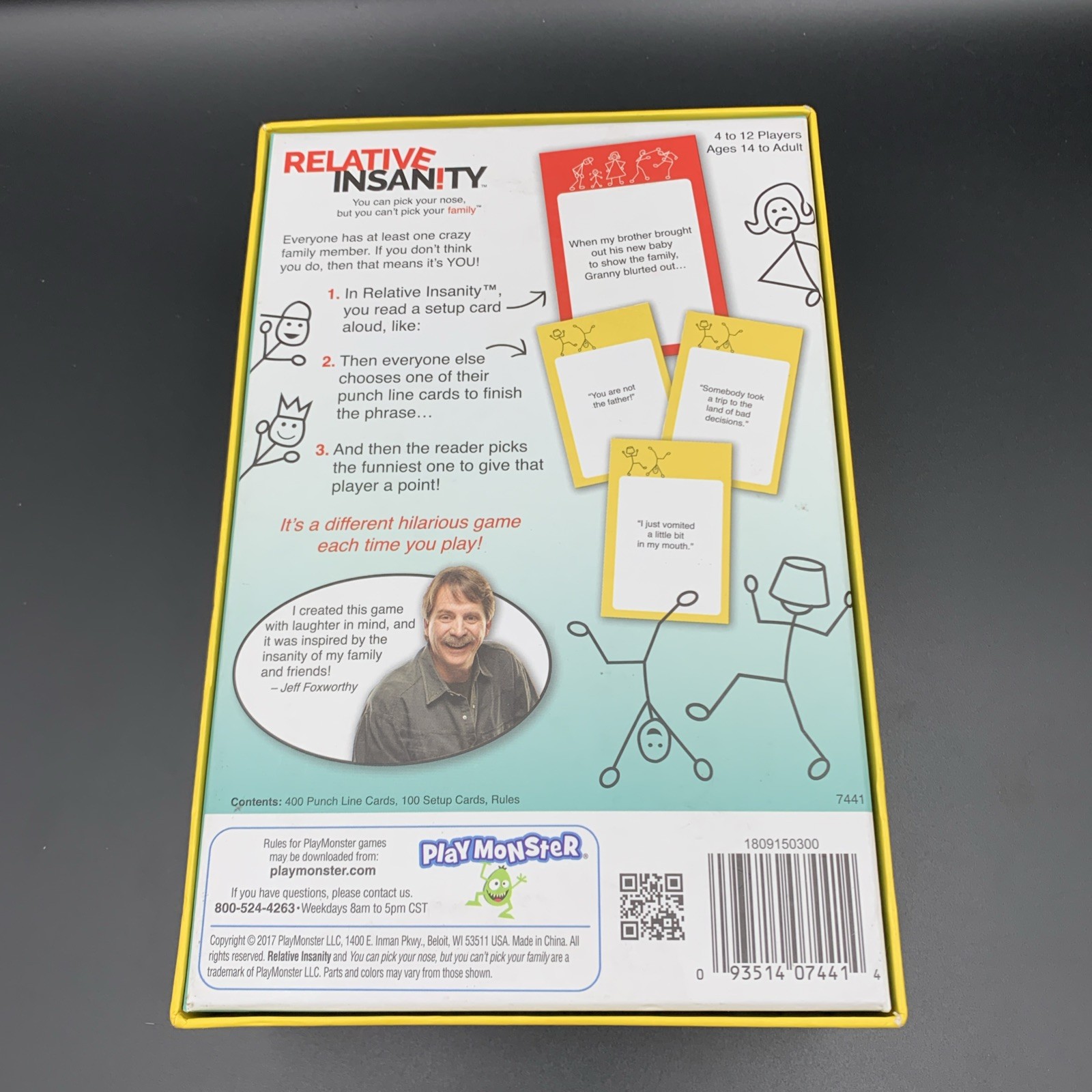 Relative Insanity Game -Jeff Foxworthy- Play Monster 4-12 Players /14+ Years Old
