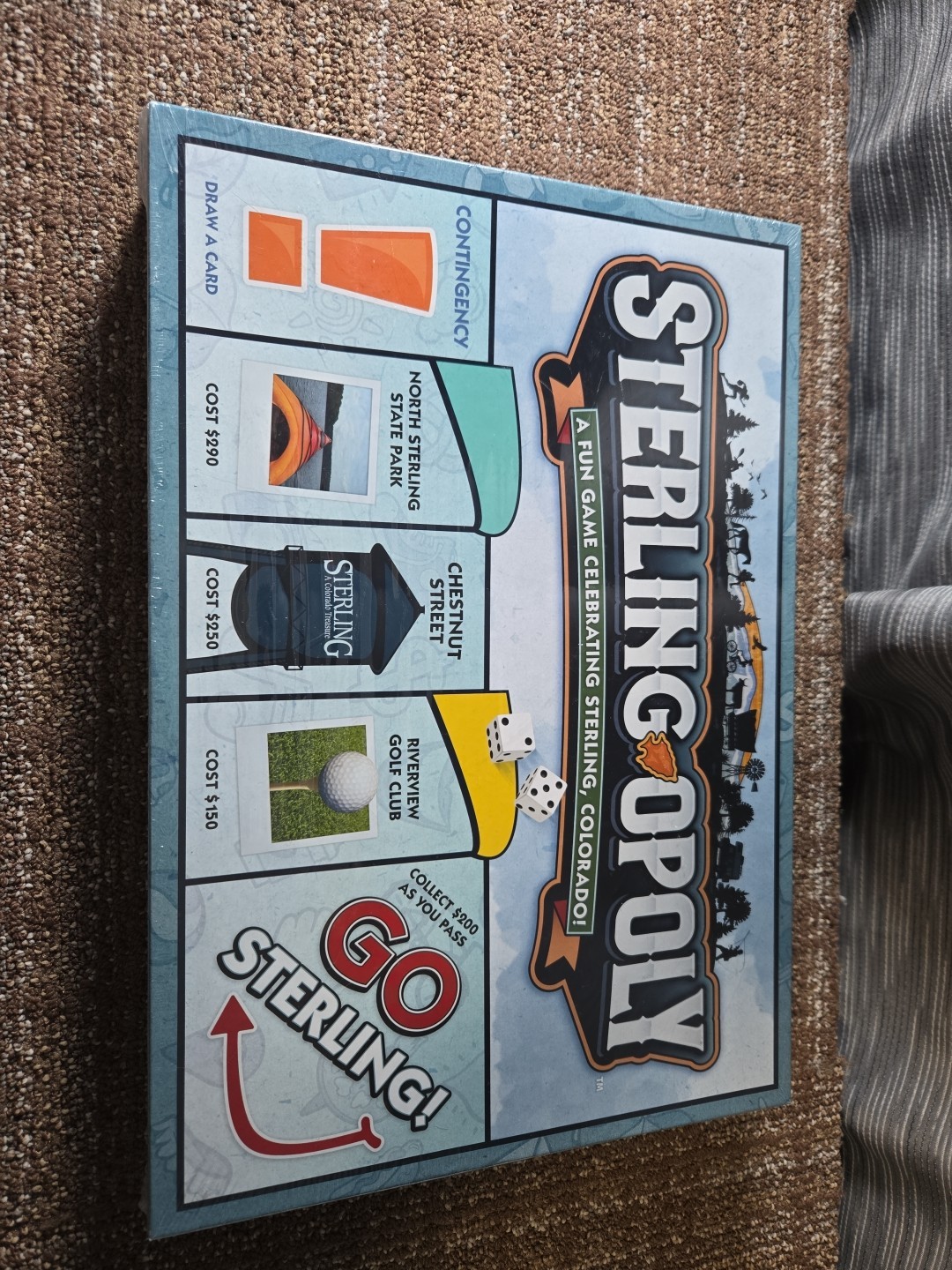 Sterling-Opoly Board Game Sterling Colorado CO Edition SEALED New Monopoly Style