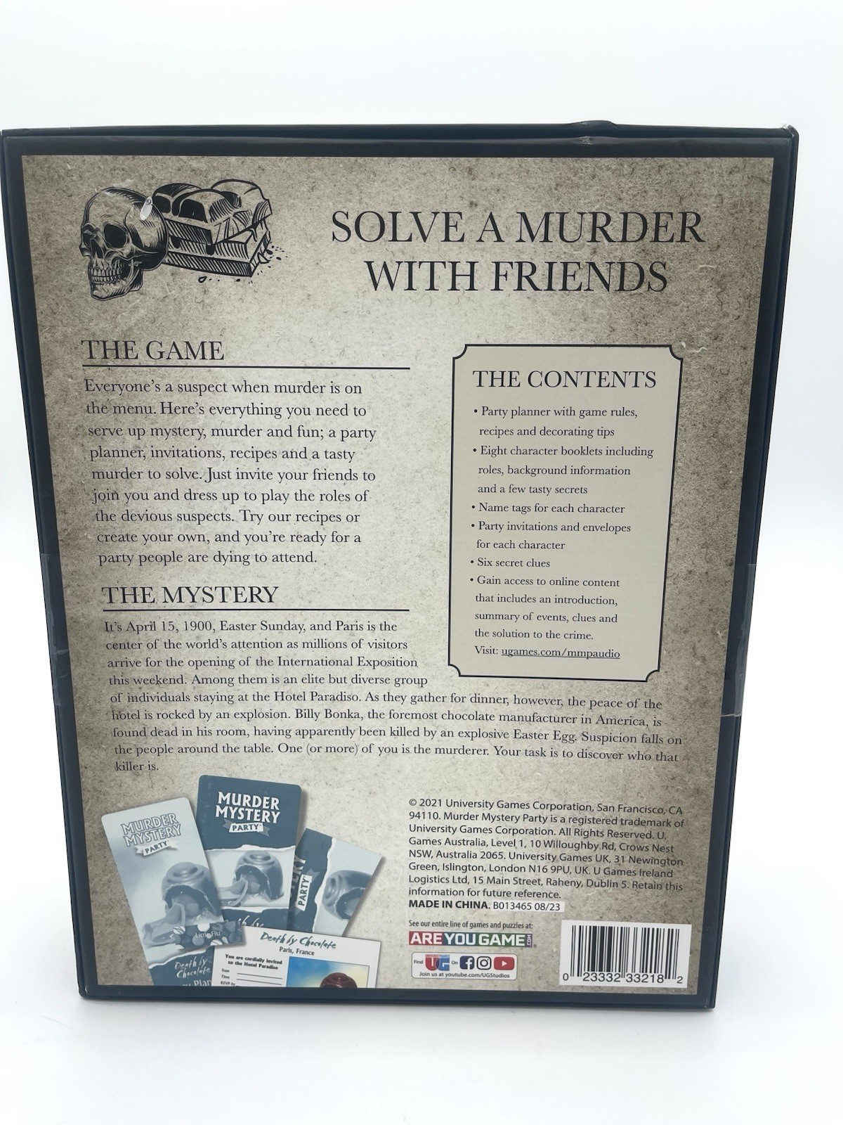 “How To Host A Murder” Dinner Party Game Murder Mystery Death By Chocolate