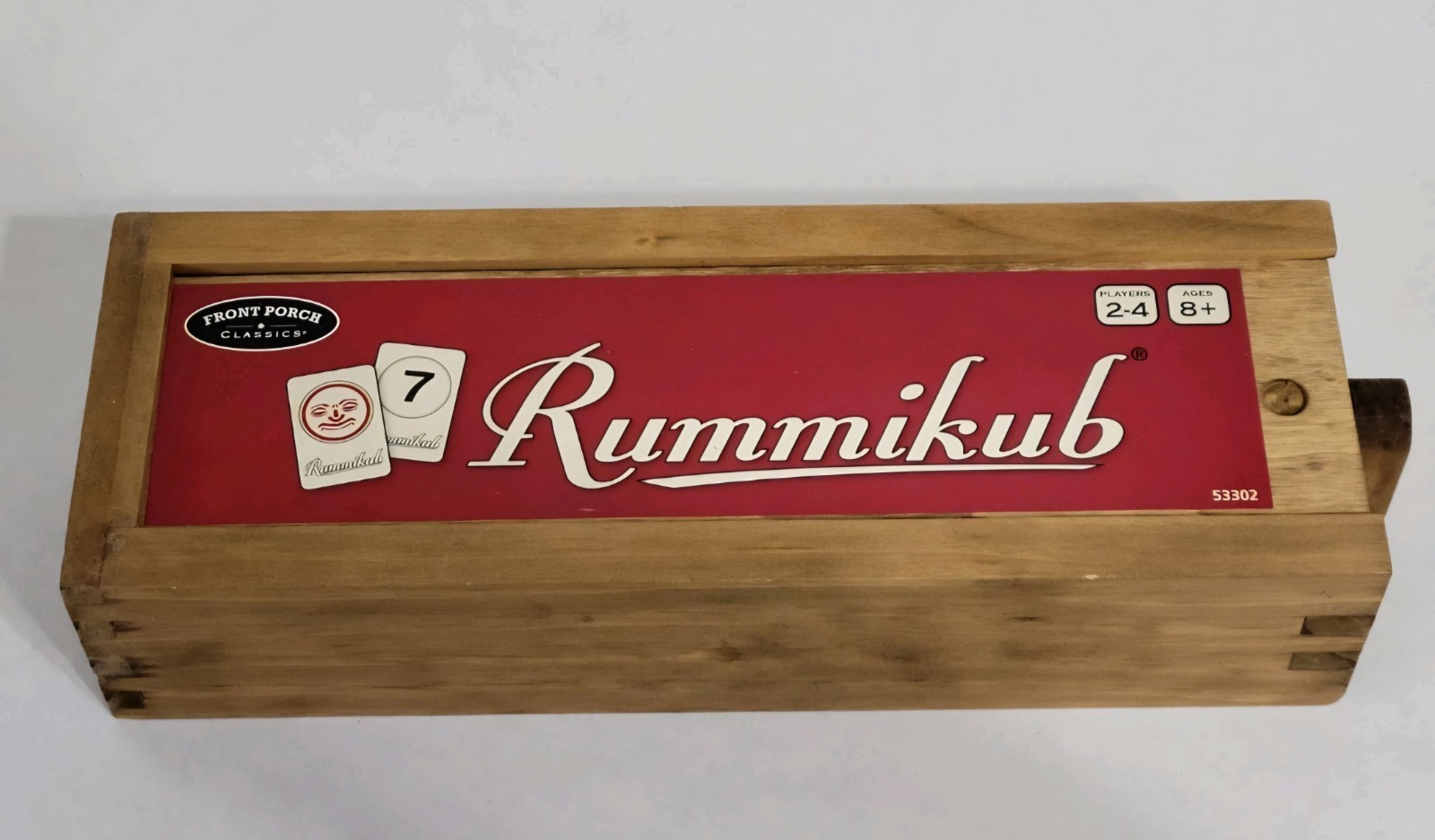 Front Porch Classics Rummikub Vintage Edition Wood Box Complete 106 Tiles