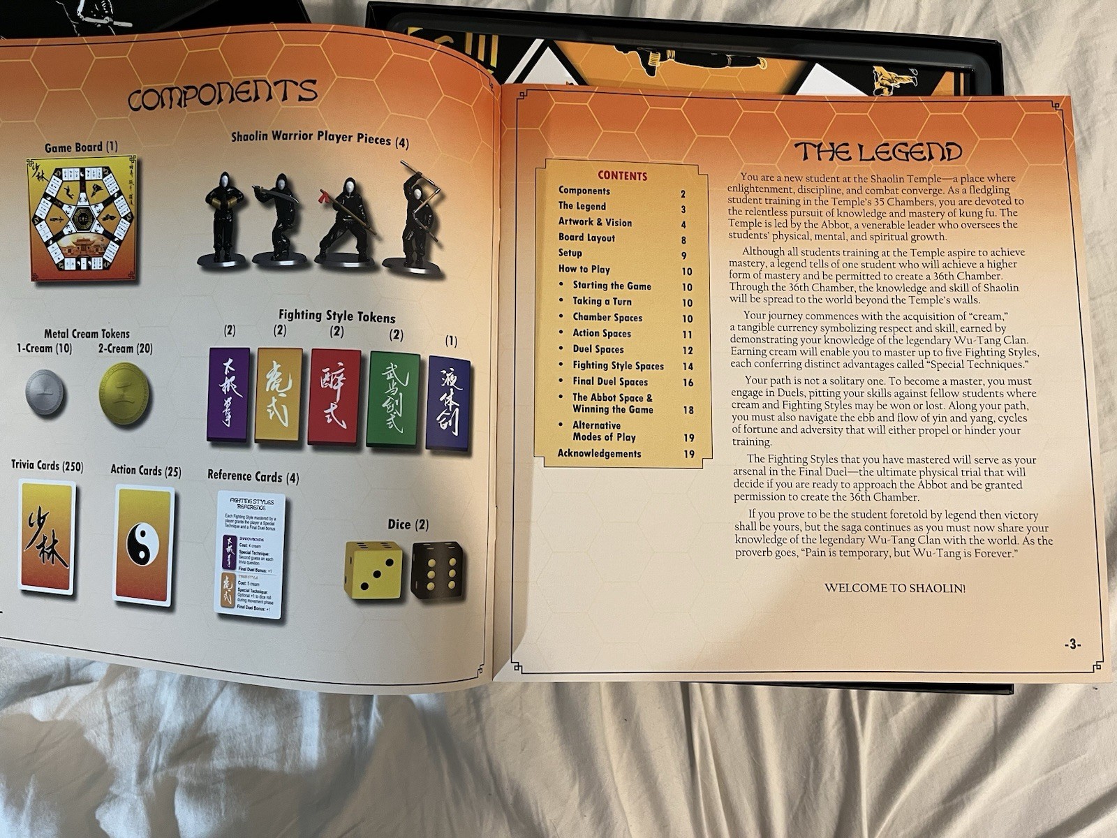 Wu-Tang Shaolin Board Game 1st Edition Wu-Tang Inspired