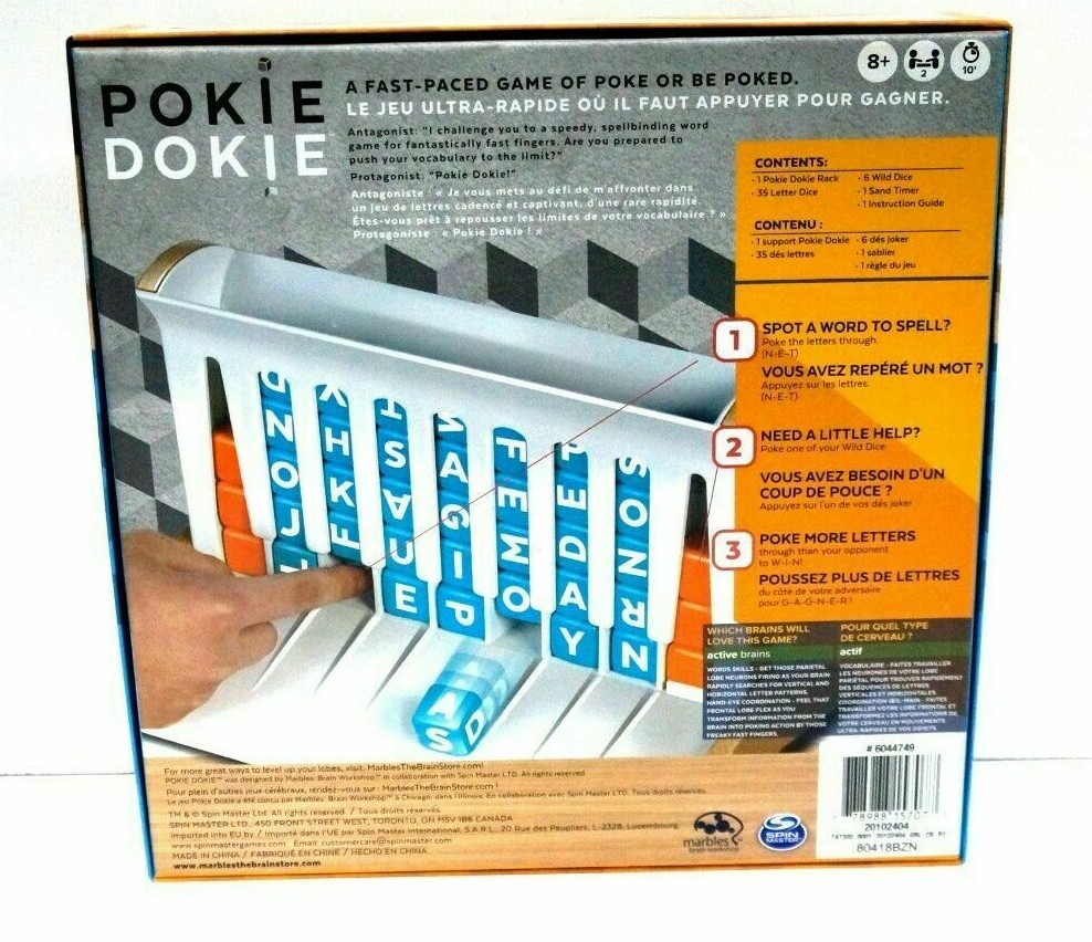 Marbles Brain Workshop Pokie Dokie Fast Paced Word Building Game BRAND NEW