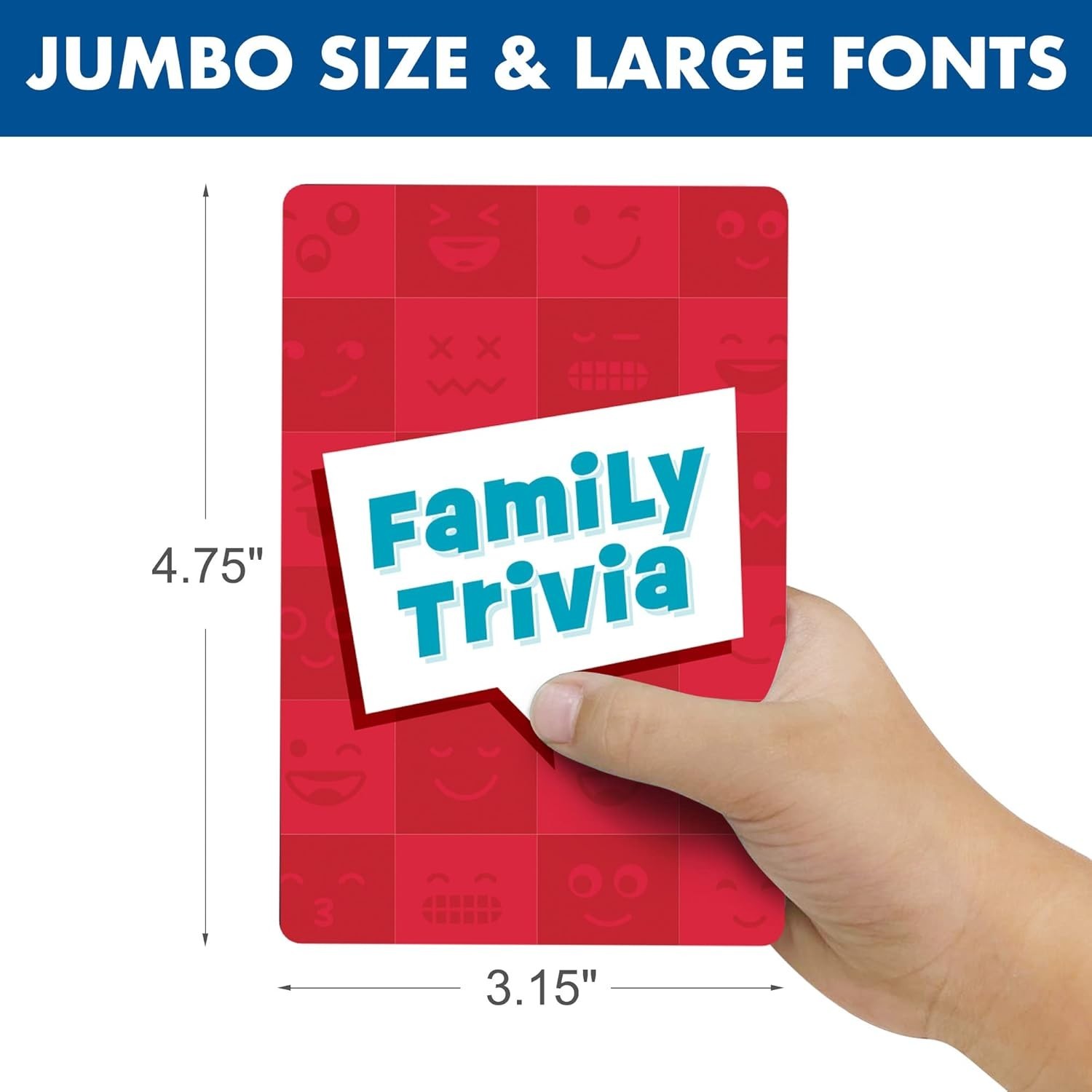 Family Trivia Game, 60 Fun Trivia Cards, Ages 4 and Up