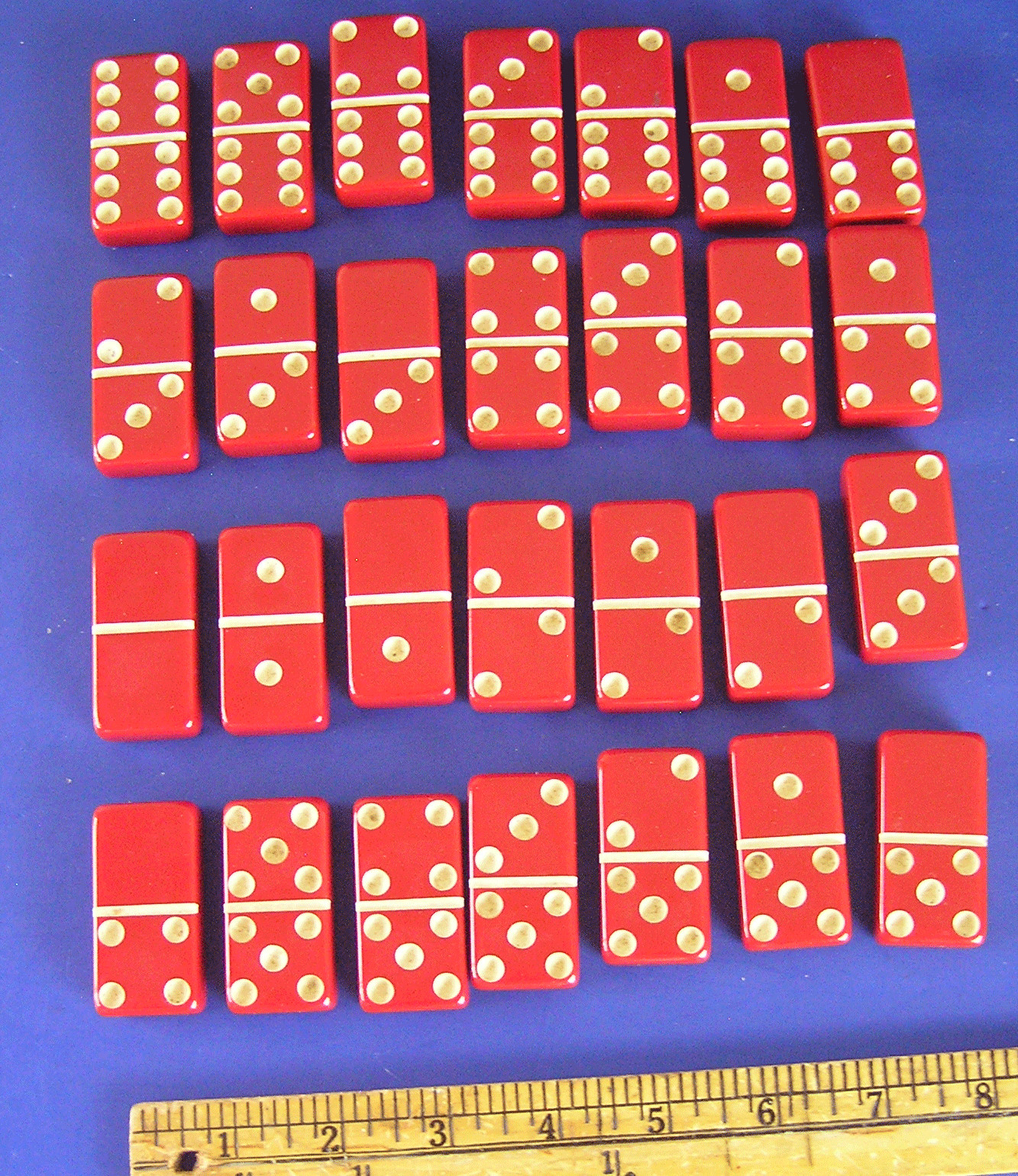 Puremco SUPER THICK Marblelike Red Dominoes #816 in Original Box