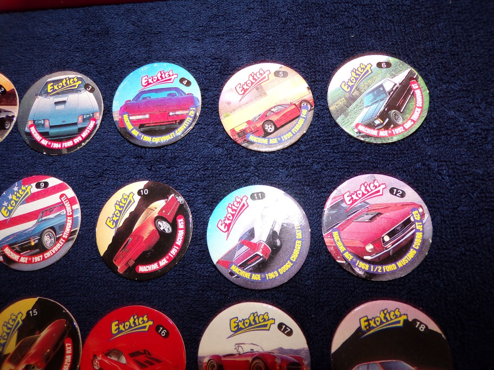 NUMBERS 1 THRU 25 POGS Exotics Assorted Cars Comes With 6 Extra ALL FROM 90’s