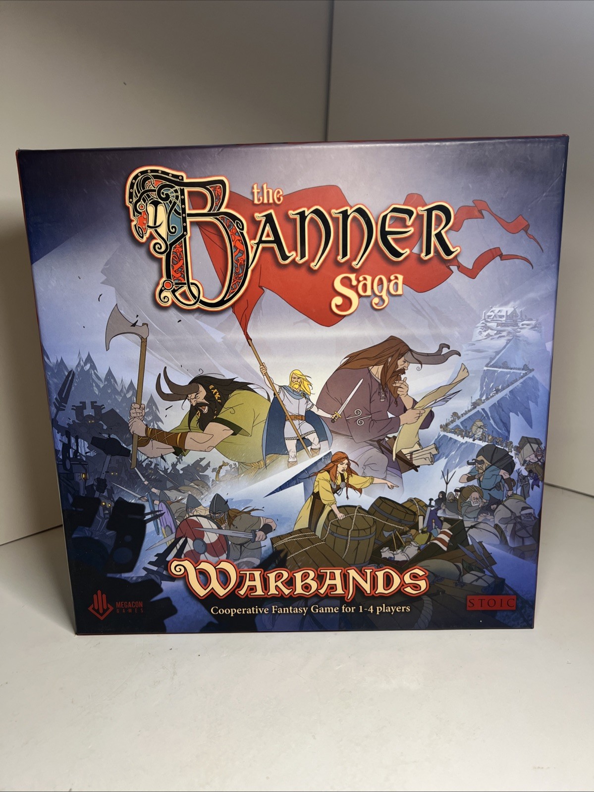 The Banner Saga – Warbands Co-Op Board Game Box Megacon Complete Never Played
