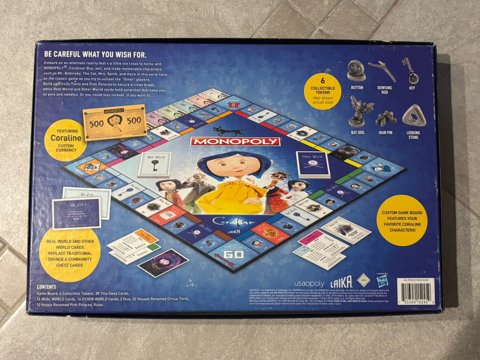 Coraline Monopoly Board Game Laika Rare Collectibles 2019 Edition Hasboro