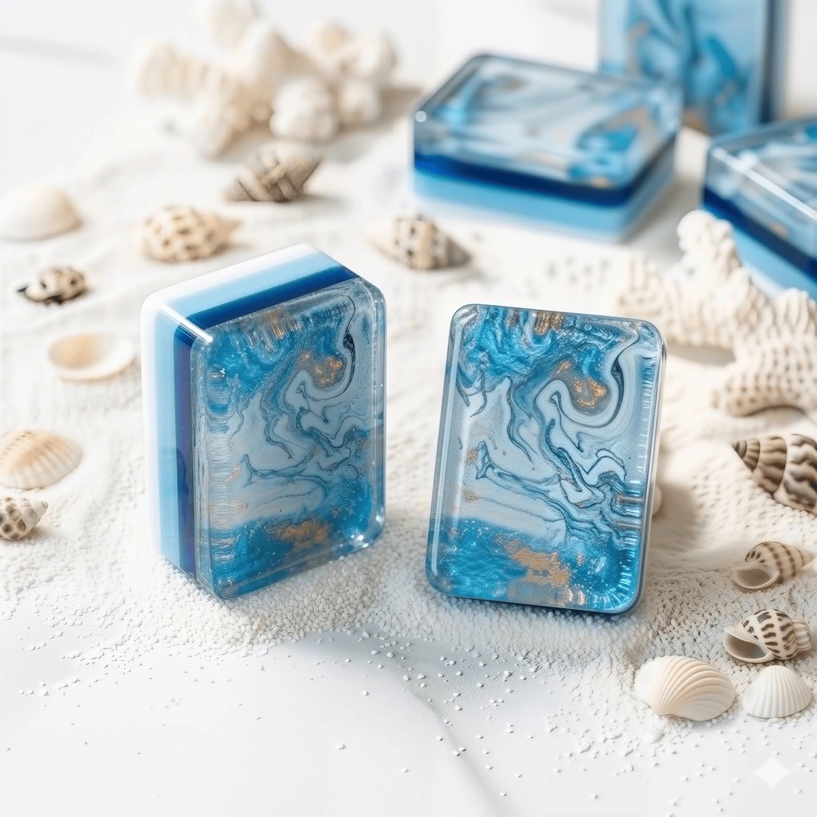 American mahjong 160 Tiles Engraved Ocean Theme