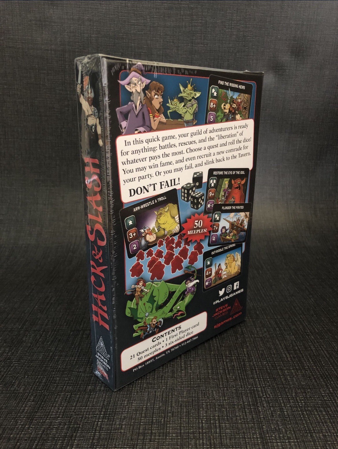 Hack & Slash – A Dice-Rolling Adventure Game Of Winning Fame For 3-6 Players