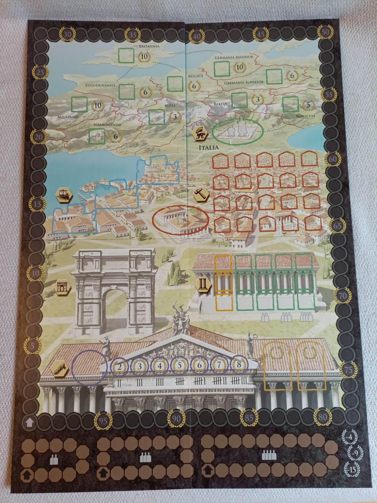 TRAJAN Ancient Rome Strategy Board Game Stefan Feld 2013 New Open Box COMPLETE