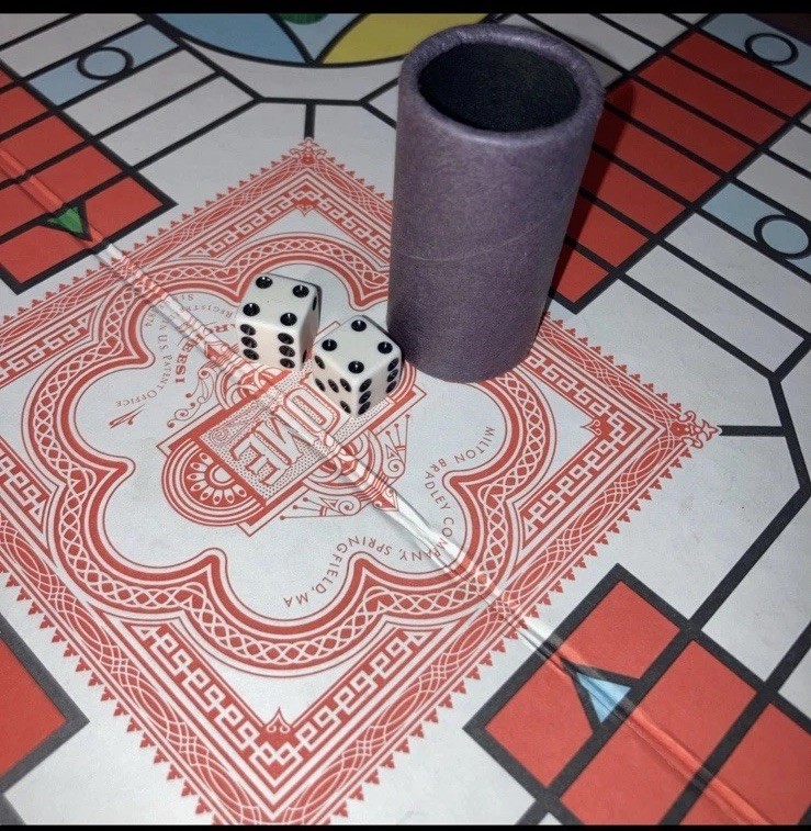 Vintage Milton Bradley Parcheesi Board Game 1989 Complete Extra Player Pieces