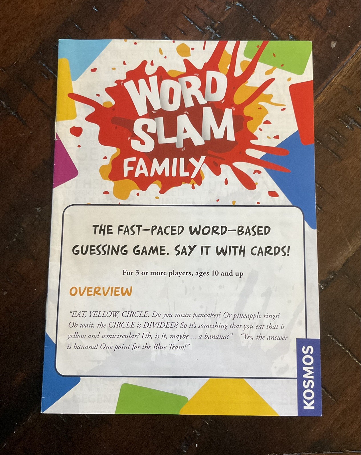 Word Slam Family Game Kosmos 2018 Fast-Paced Game Age 10+