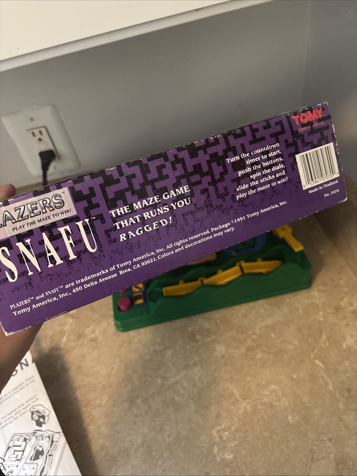 VINTAGE 1991 – Snafu Tomy Screwball Scramble Run Game One Marble Only