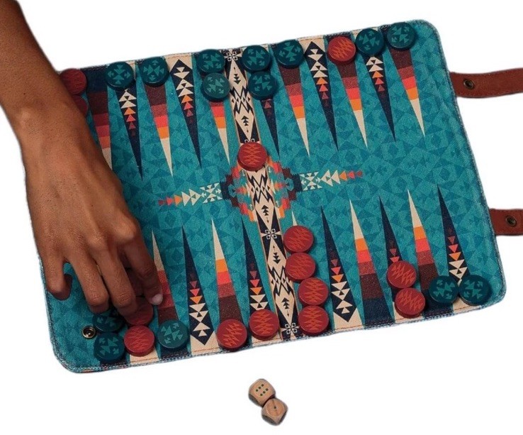 Pendleton Backgammon Travel-Ready Roll-Up Game / Limited Edition / BRAND NEW