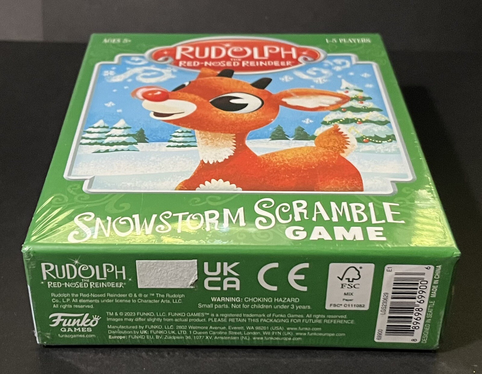New Funko Rudolph The Red Nosed Reindeer Snowstorm Scramble Game 1-5 Players