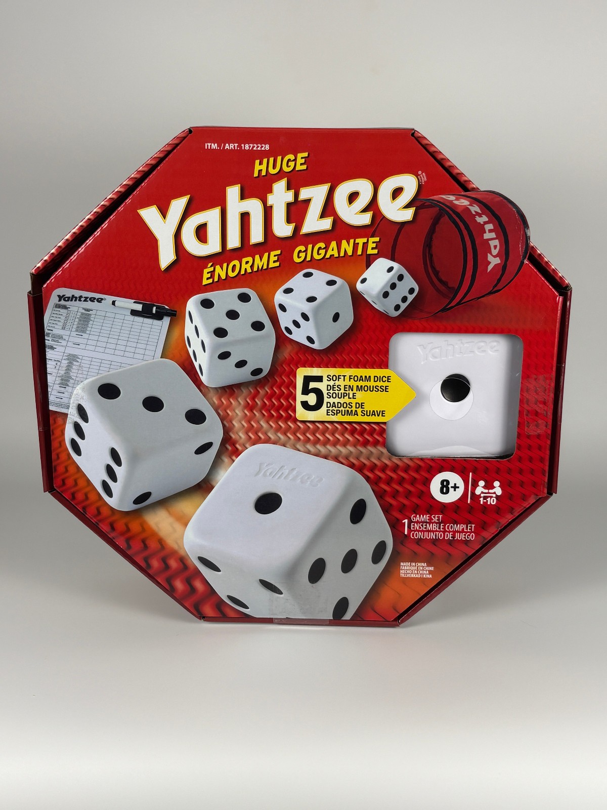 Huge Yahtzee Giant Dice Game Set, Outdoor/Indoor, Lawn Yard, Family Party Fun