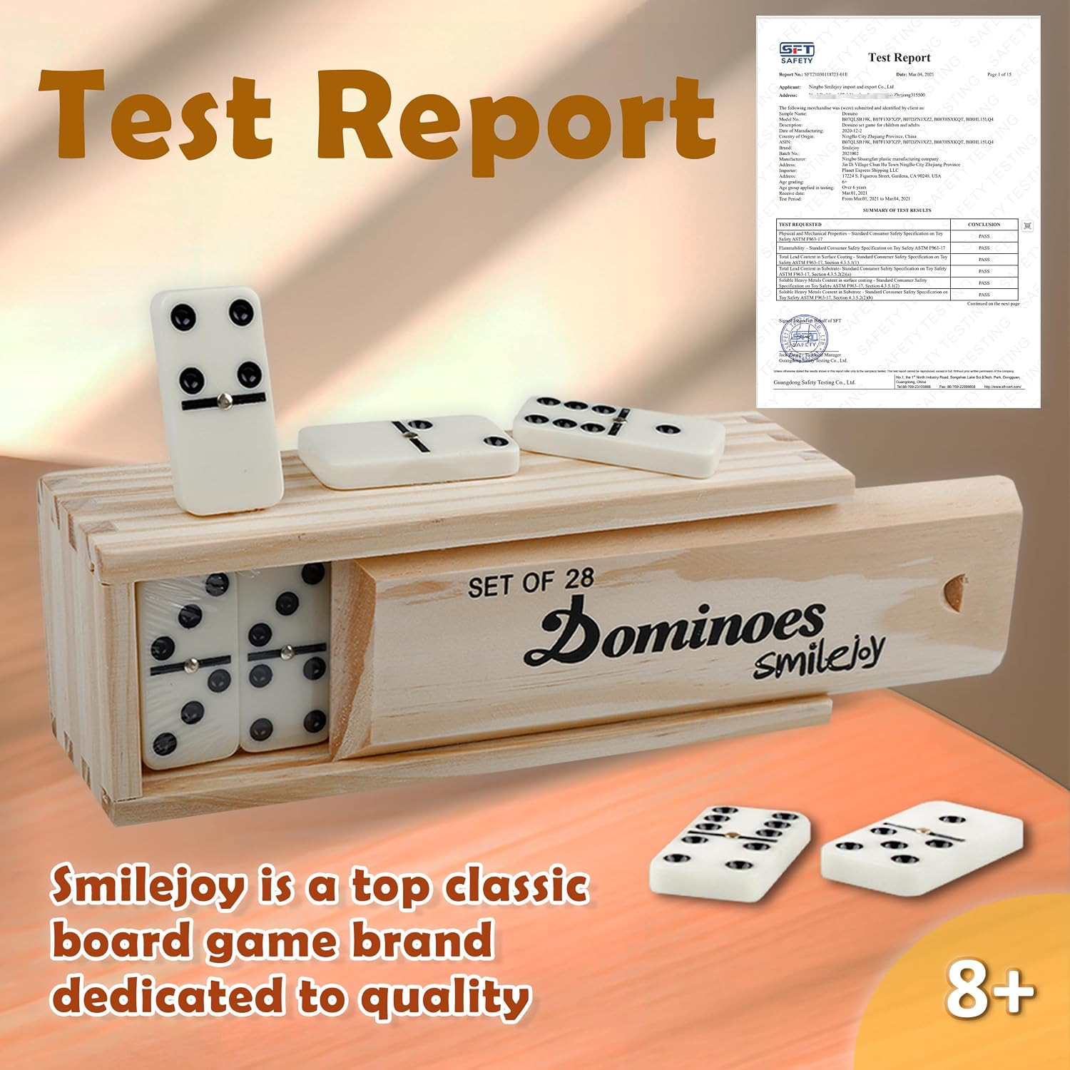 Dominoes Set for Adults, Domino Set for Classic Board Games, Double 6 Domino Gam