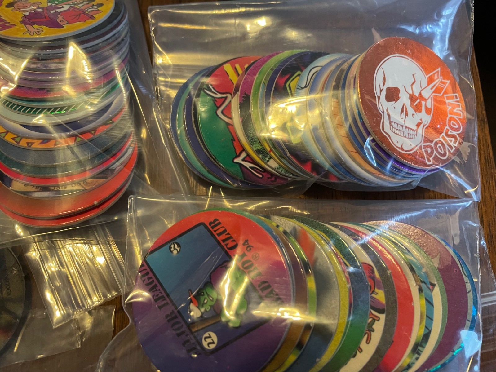 LOT OF ~340 UNSORTED POGS/MILK CAPS – Includes 56 State/US gov Branch pogs