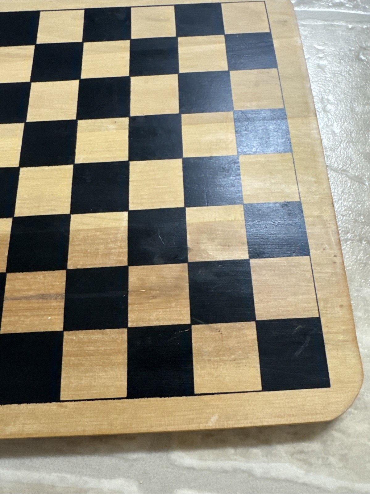 Vintage Wooden Painted Reversible Chess/Checkers/Pachesi Board ONLY 11″