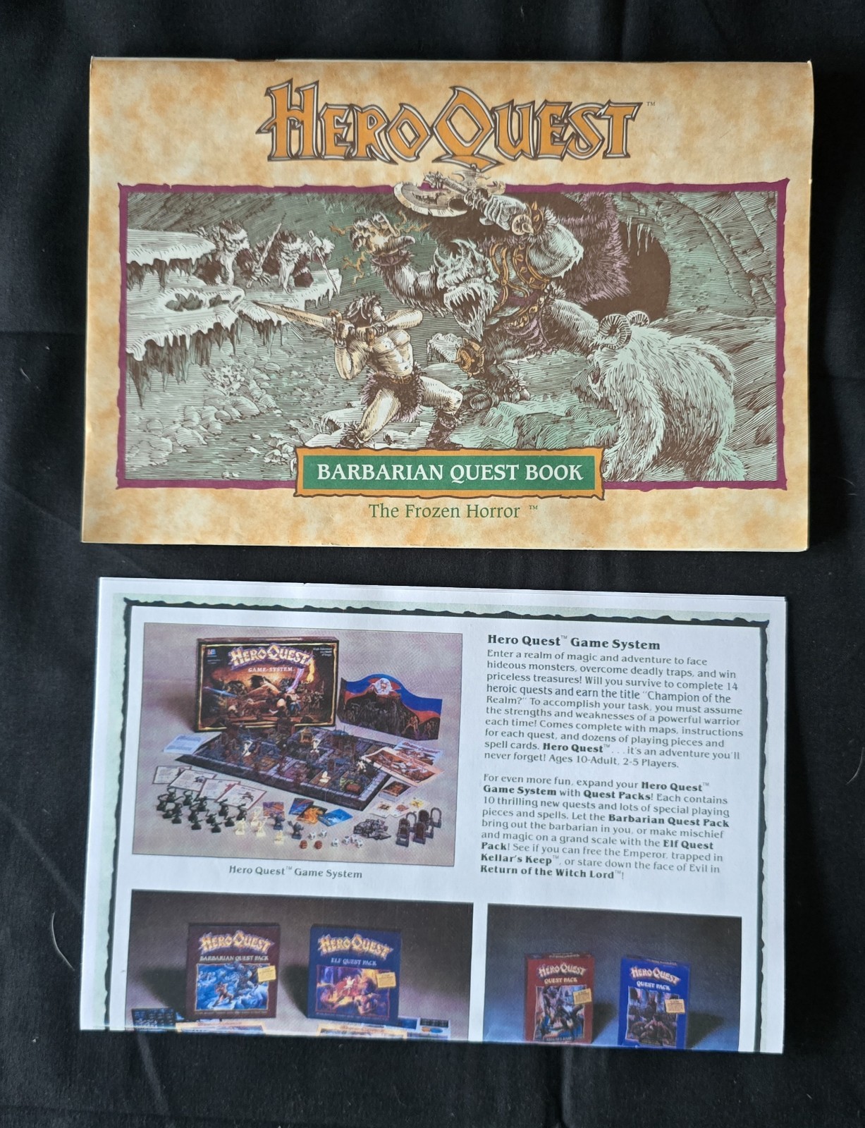HeroQuest Barbarian Quest Pack, (Classic/Original) Unplayed w/Unpunched Tokens