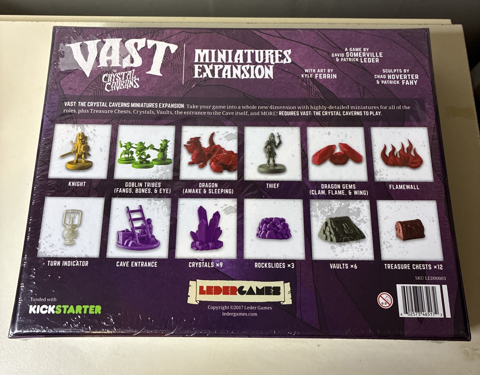 Leder Board Game Vast – The Crystal Caverns – Miniatures Expansion NEW Sealed