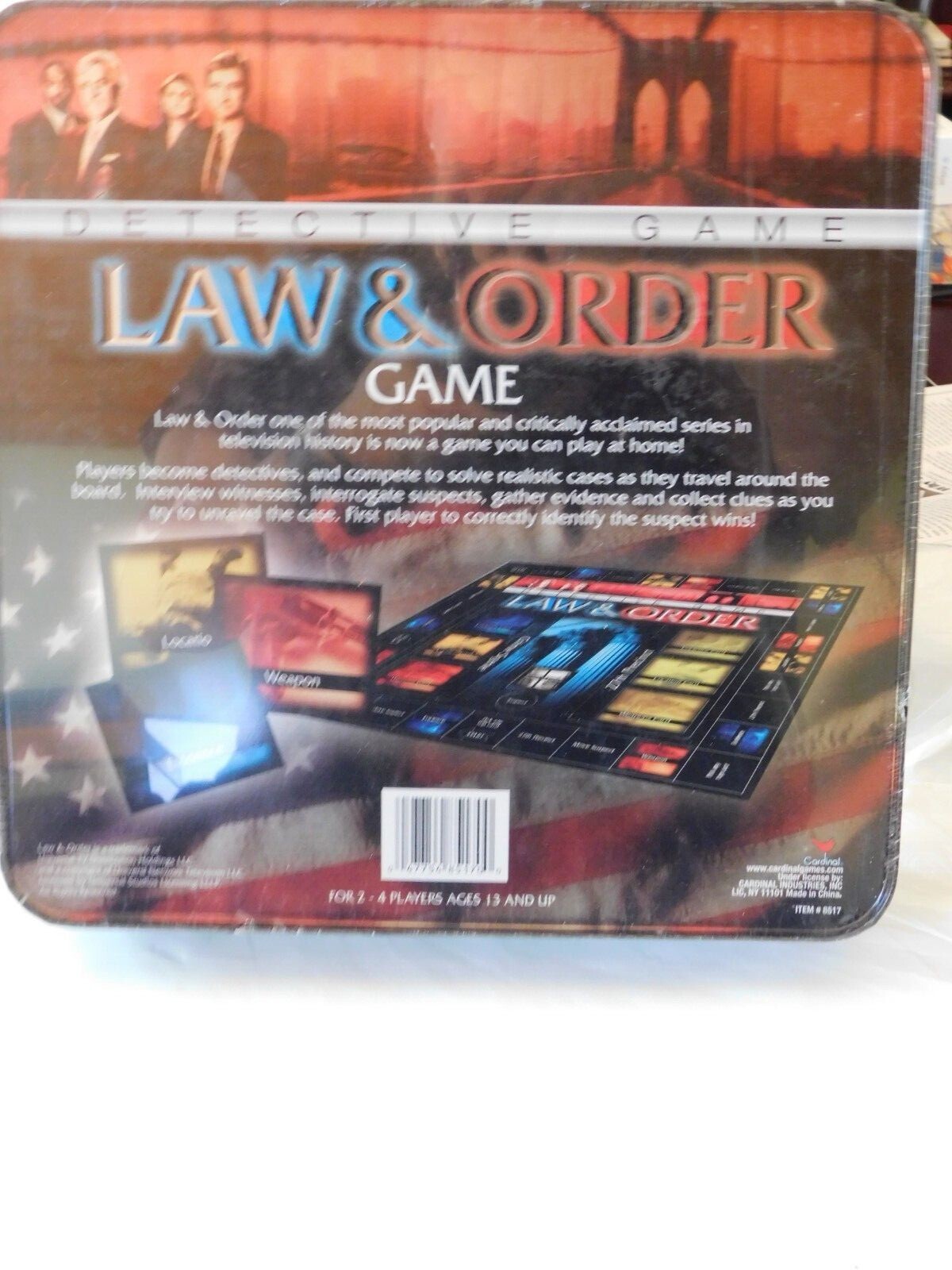 Law & Order Detective Game- TV Show – NEW Sealed in Tin Box.