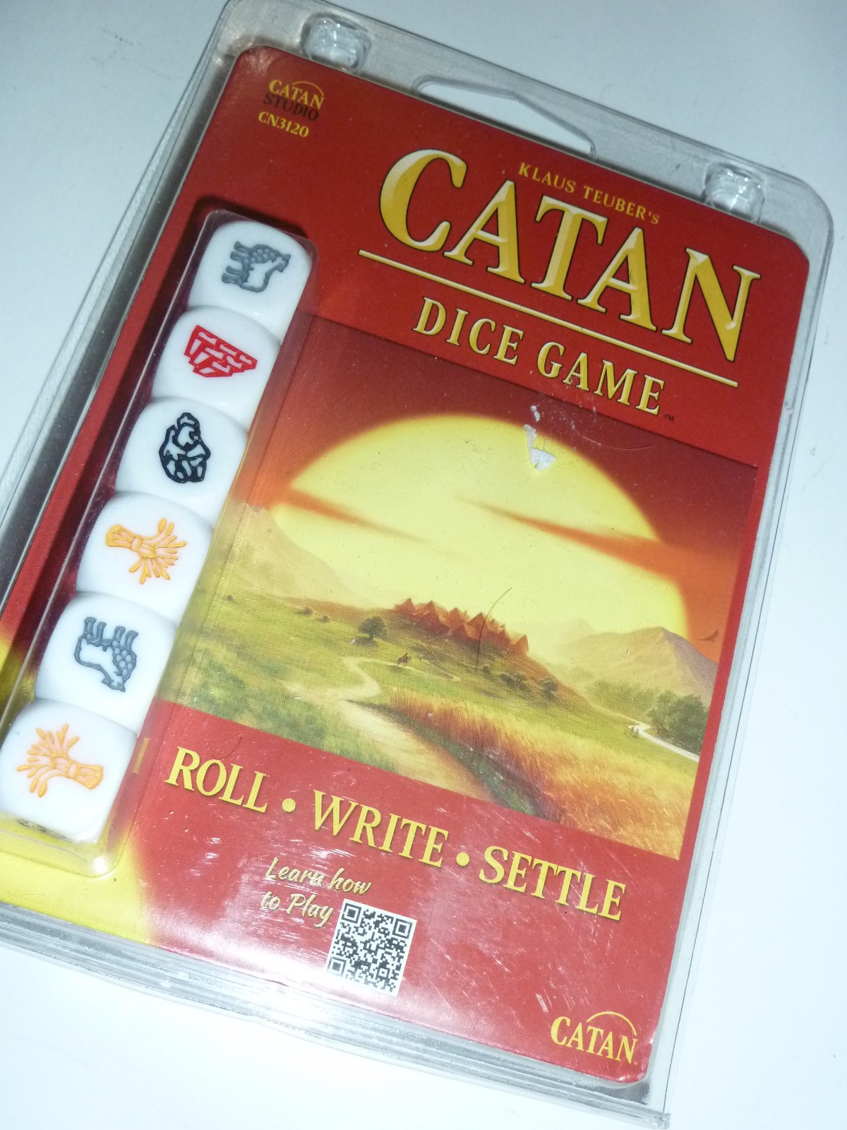Catan Dice Game 6 Dice & score/map pad Klaus Teuber Settlers of Catan 2007!