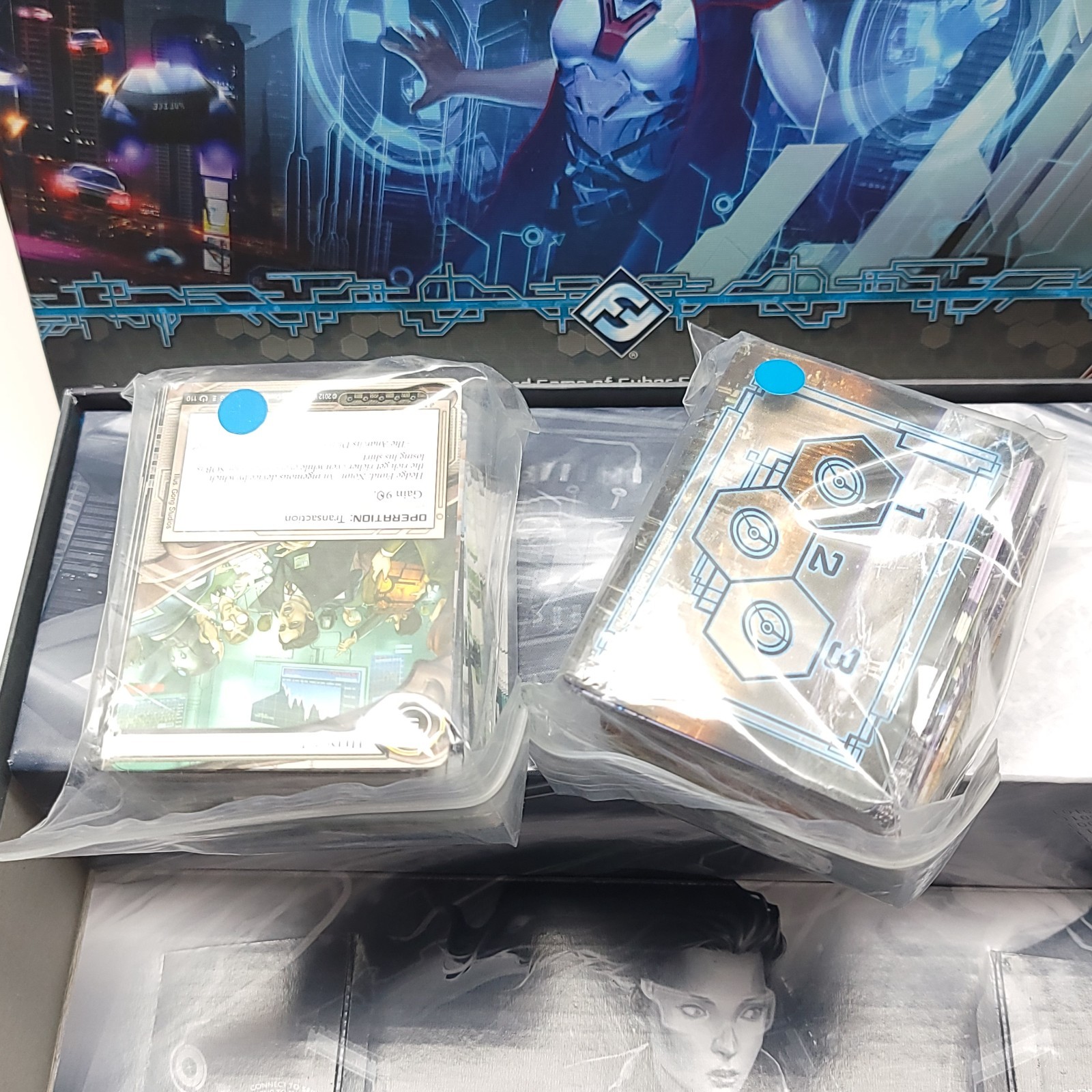 Android Netrunner Living Card Game Multi-Colored Unpunched + Overdrive Corp Pack