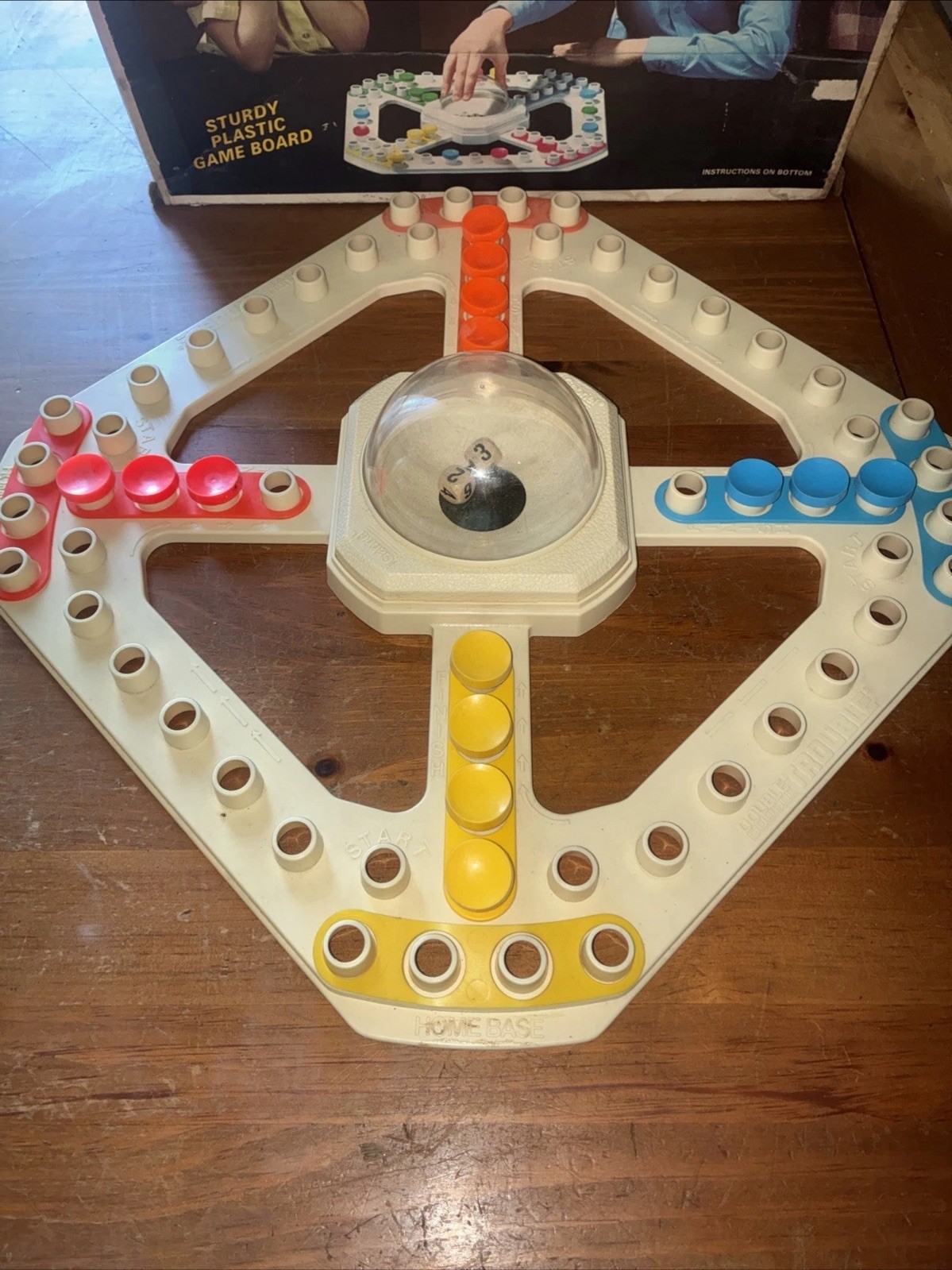 1976 Gabriel Double Trouble Board Game Giant Pop-O-Matic Missing 2 Pieces