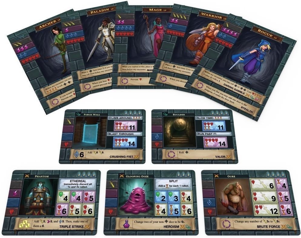 One Deck Dungeon: Tactical Adventure for 1-2 Players – Easy Play in 30-45 Mins