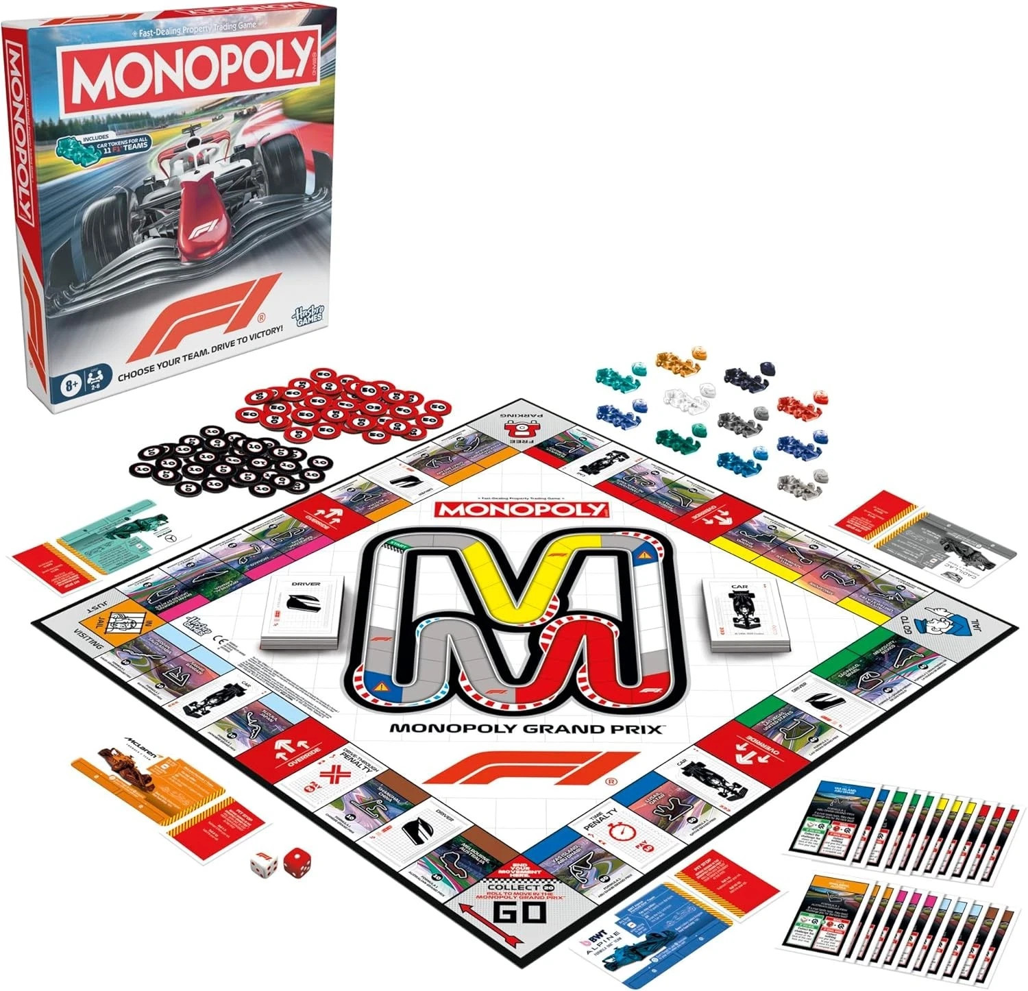 Monopoly F1 Edition Board Game Officially Licensed – Hasbro Games – Brand New