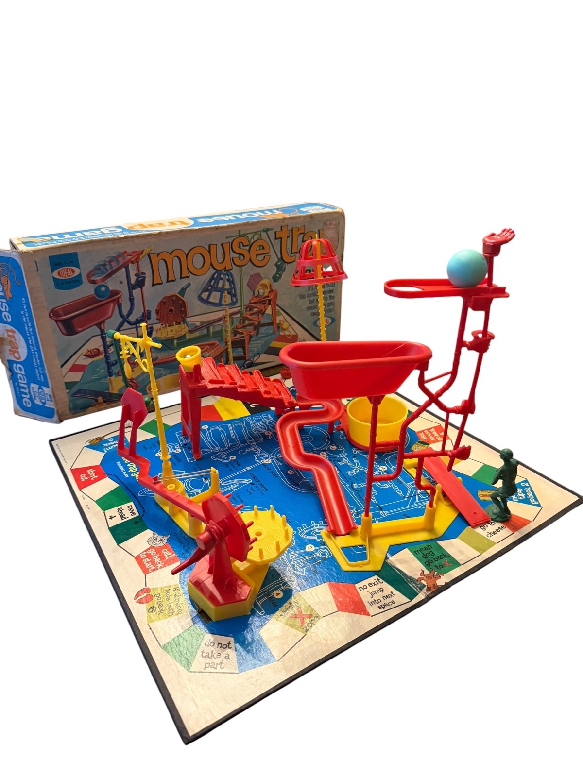 Vintage Mouse Trap Game Ideal Complete Trap Action Board Game w Box 1970s