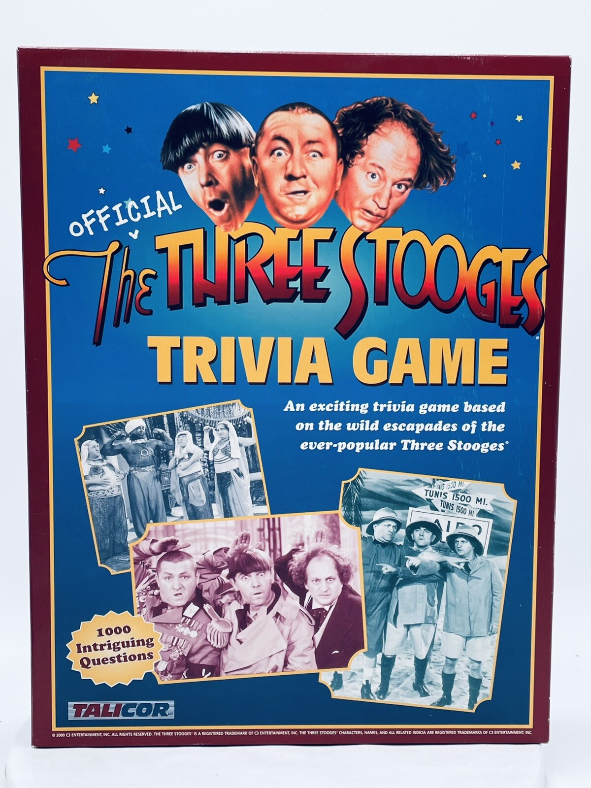 The Official Three Stooges Trivia Game 2000 By Talicor Mo Larry Curly Nyuk Nyuk