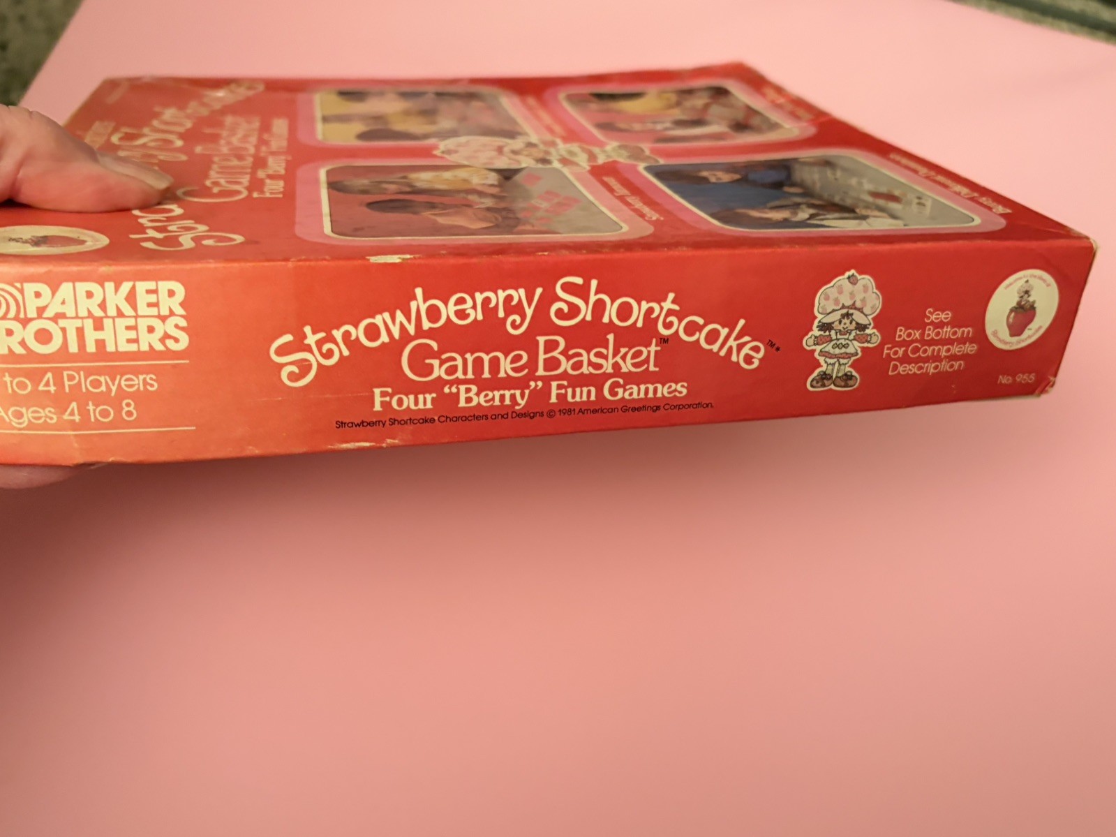 Vintage 1981 Strawberry Shortcake Game Basket 4 “Berry” Fun Games !!!!