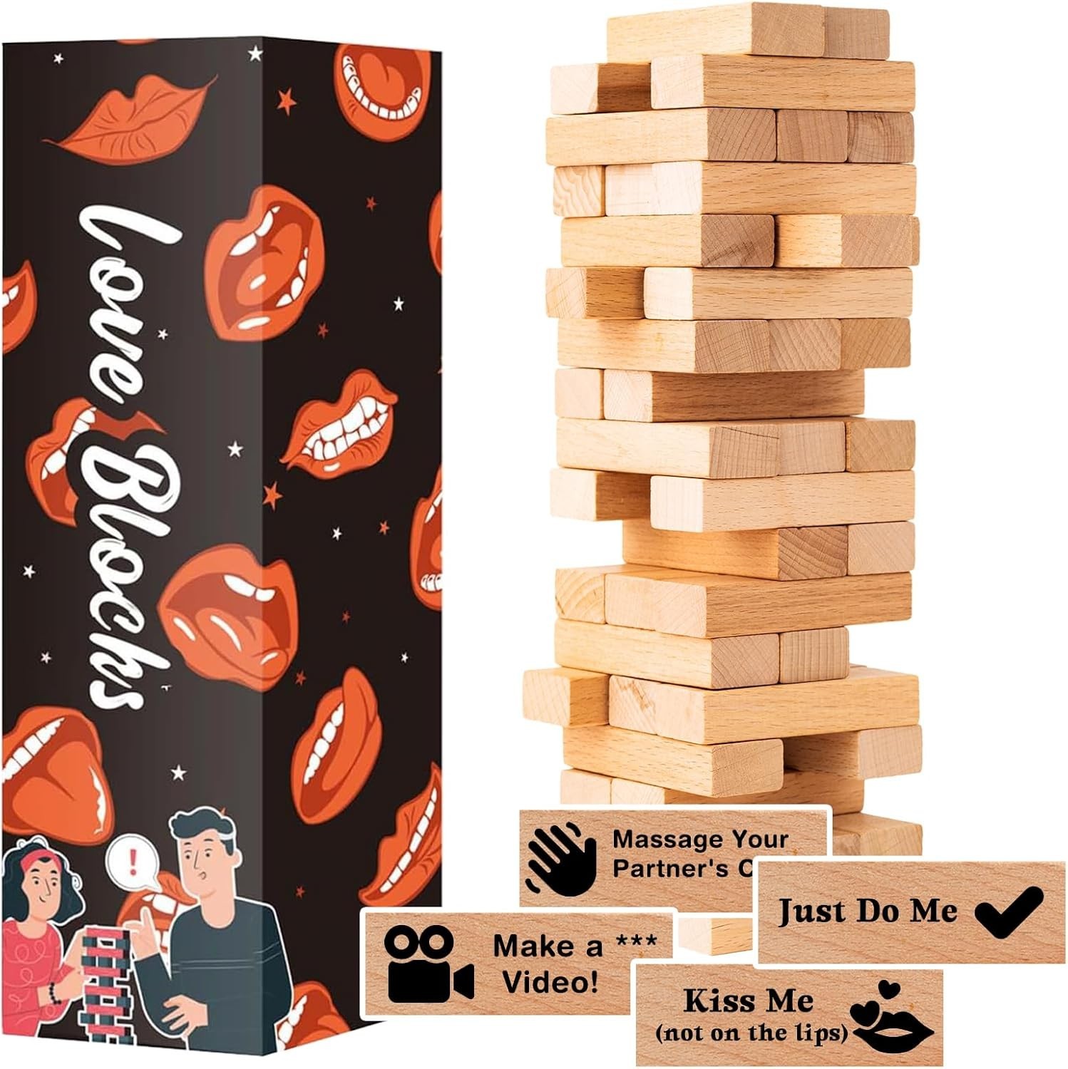 Risqué Tower Stacking Blocks – Adult Party Entertainment