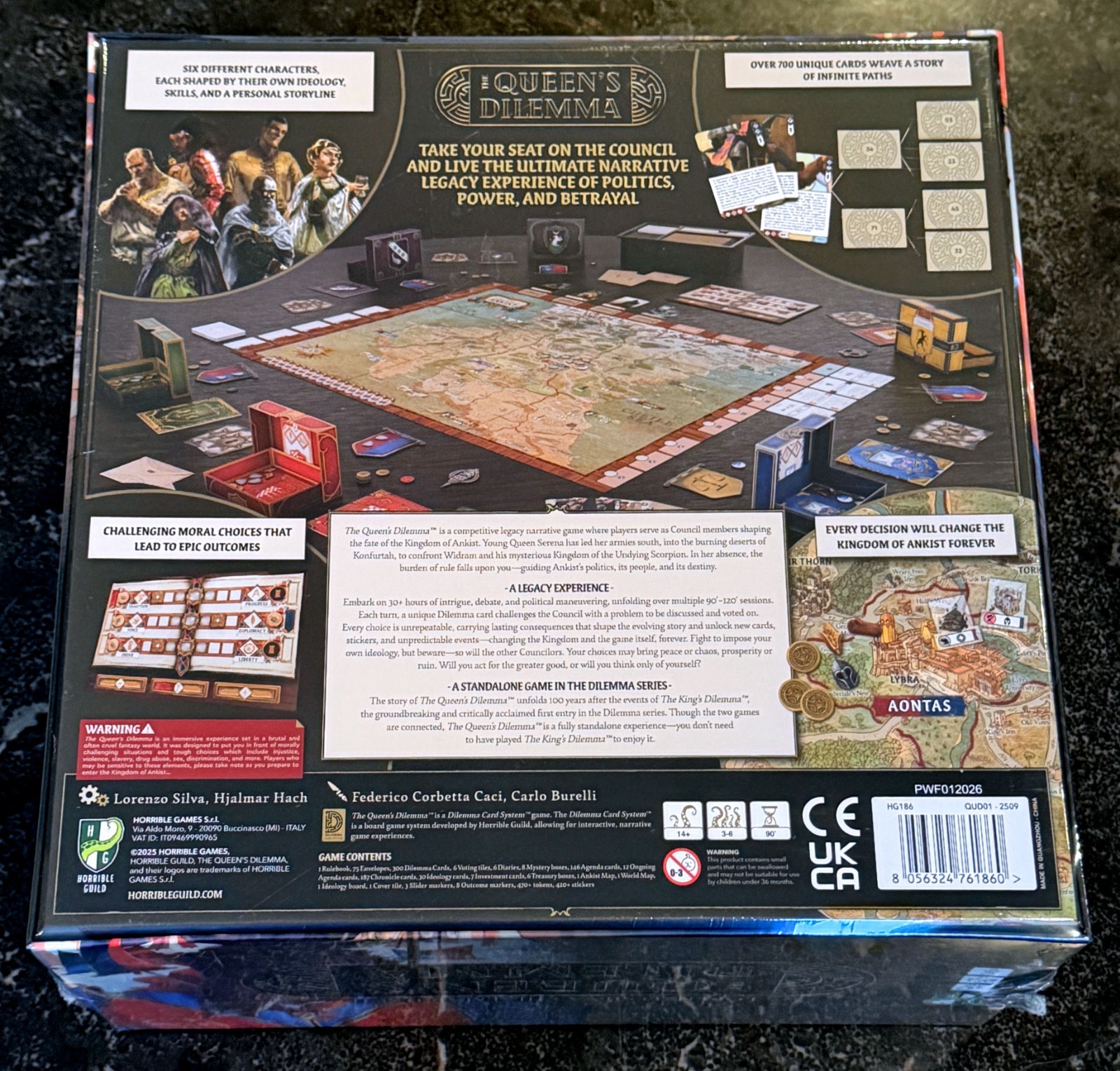 The Queen’s Dilemma Board Game – Horrible Guild- New / Sealed – In Stock