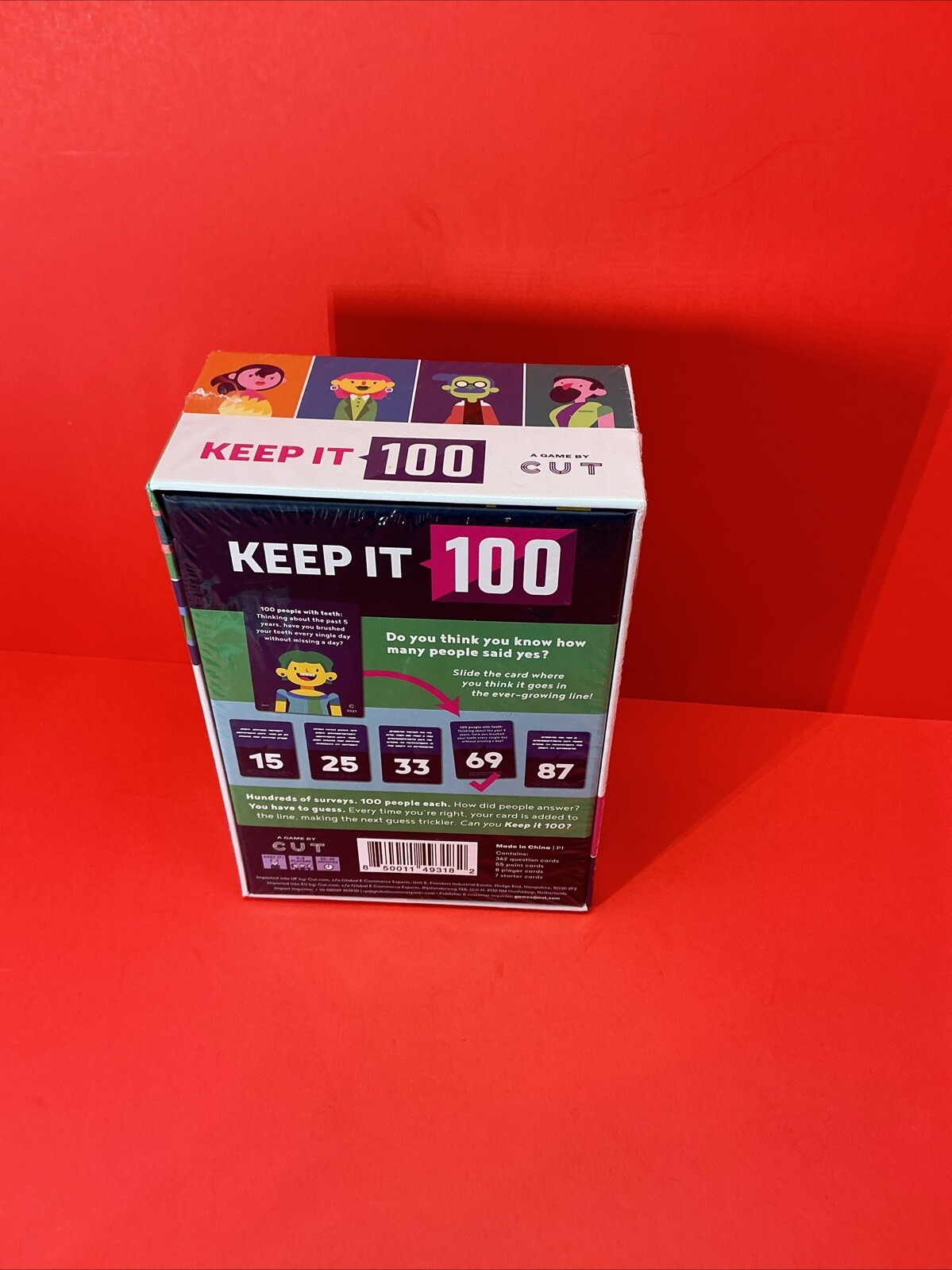 Keep It 100: The Adult Party Game of Surprising Surveys Social Intelligence NEW