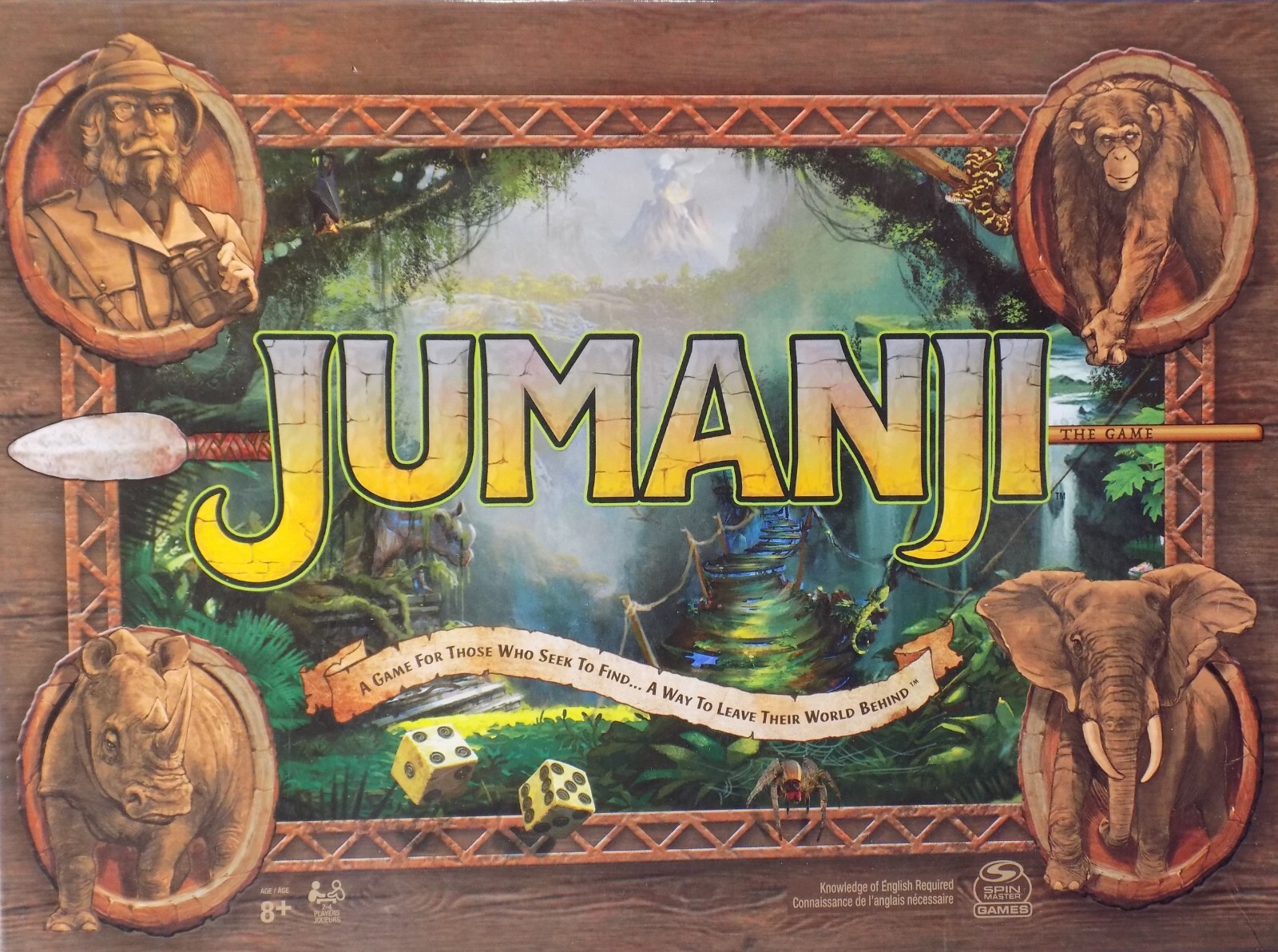 Jumanji Board Game Spinmaster 2021 For Parts or Play Adventurers Beware!